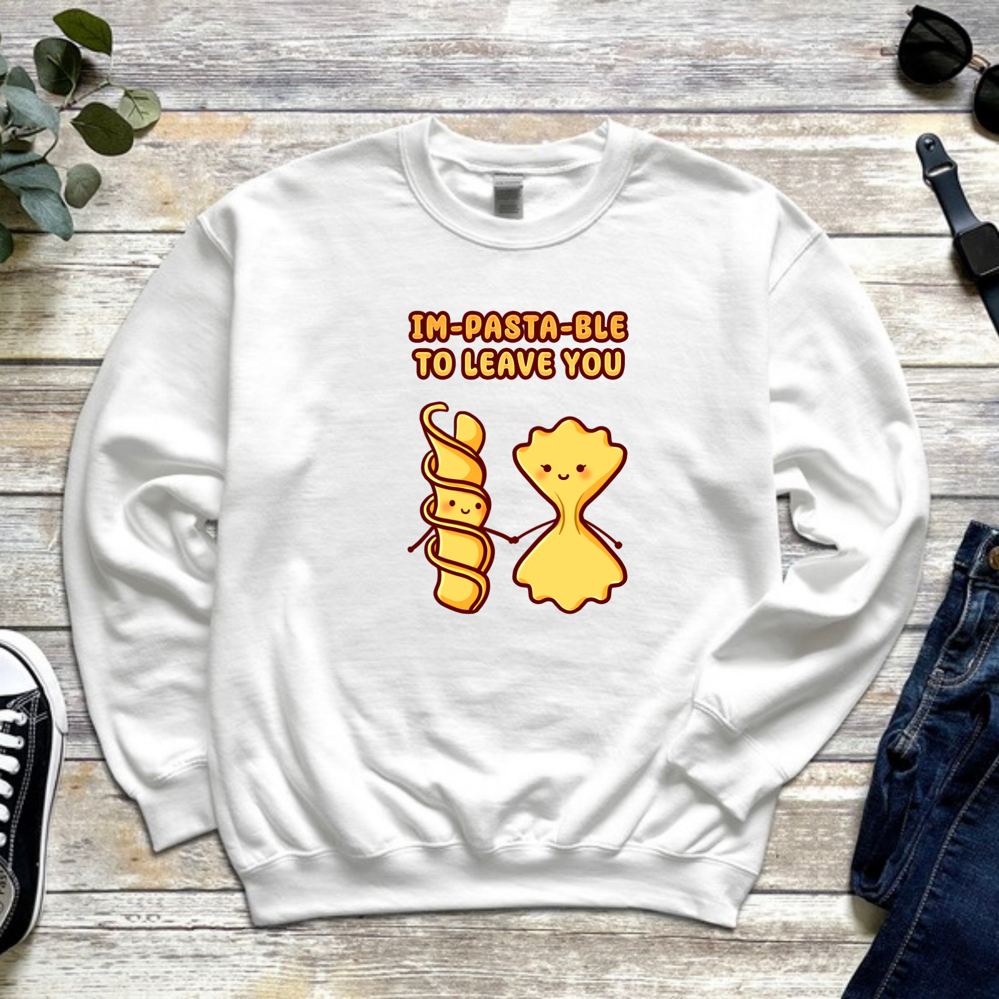 Im-Pasta-Ble to to Leave You Pasta Couple Sweatshirt