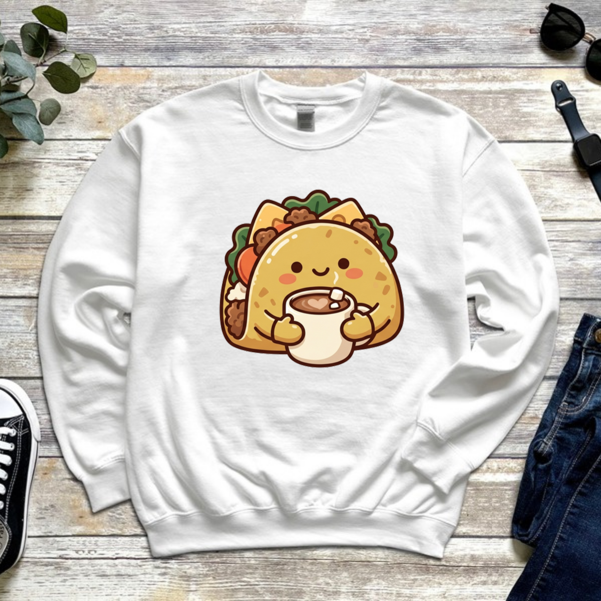 Cozy Taco Mascot Sweatshirt