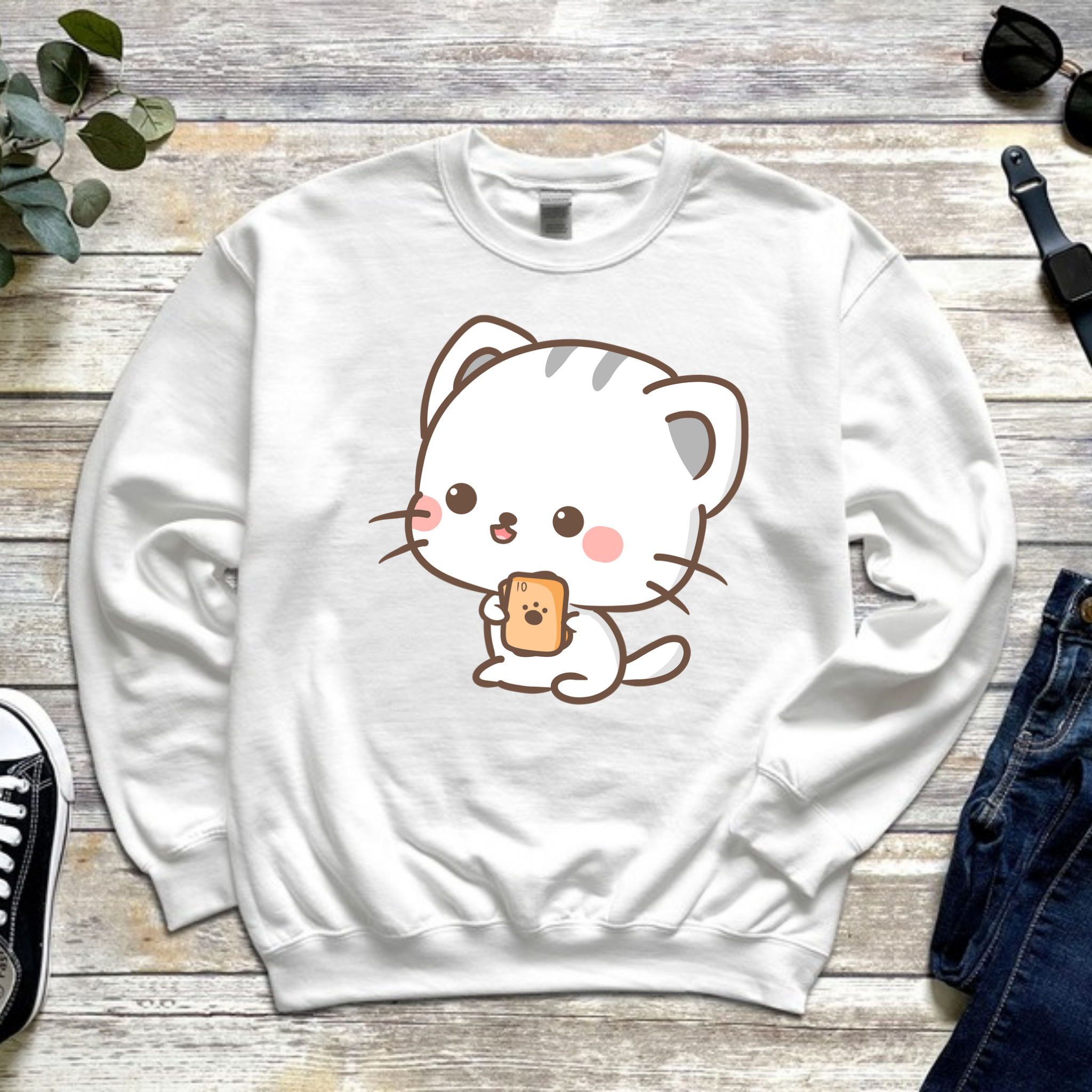 Cat Playing Cards Sweatshirt