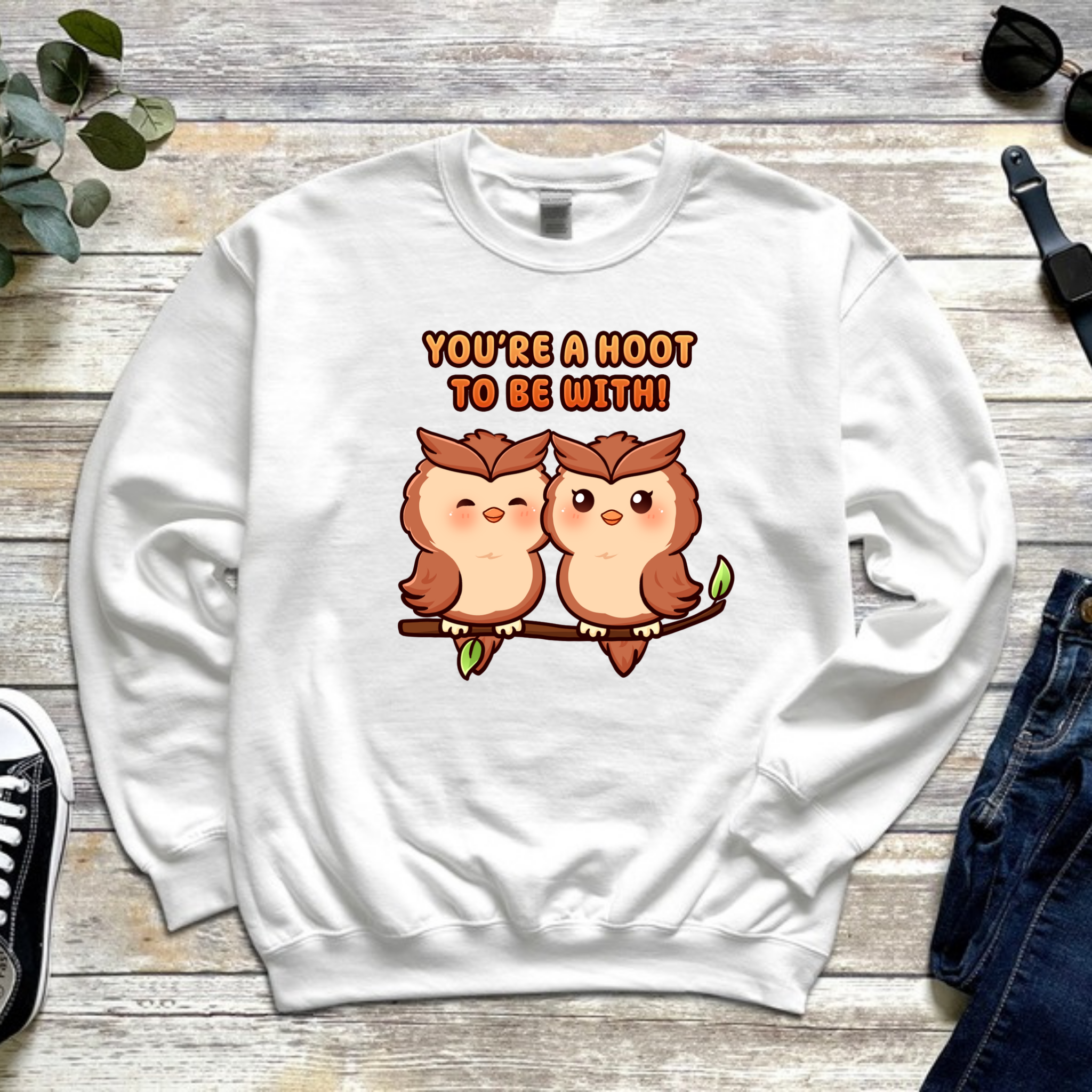 You're a Hoot to Be With Owl Couple Sweatshirt