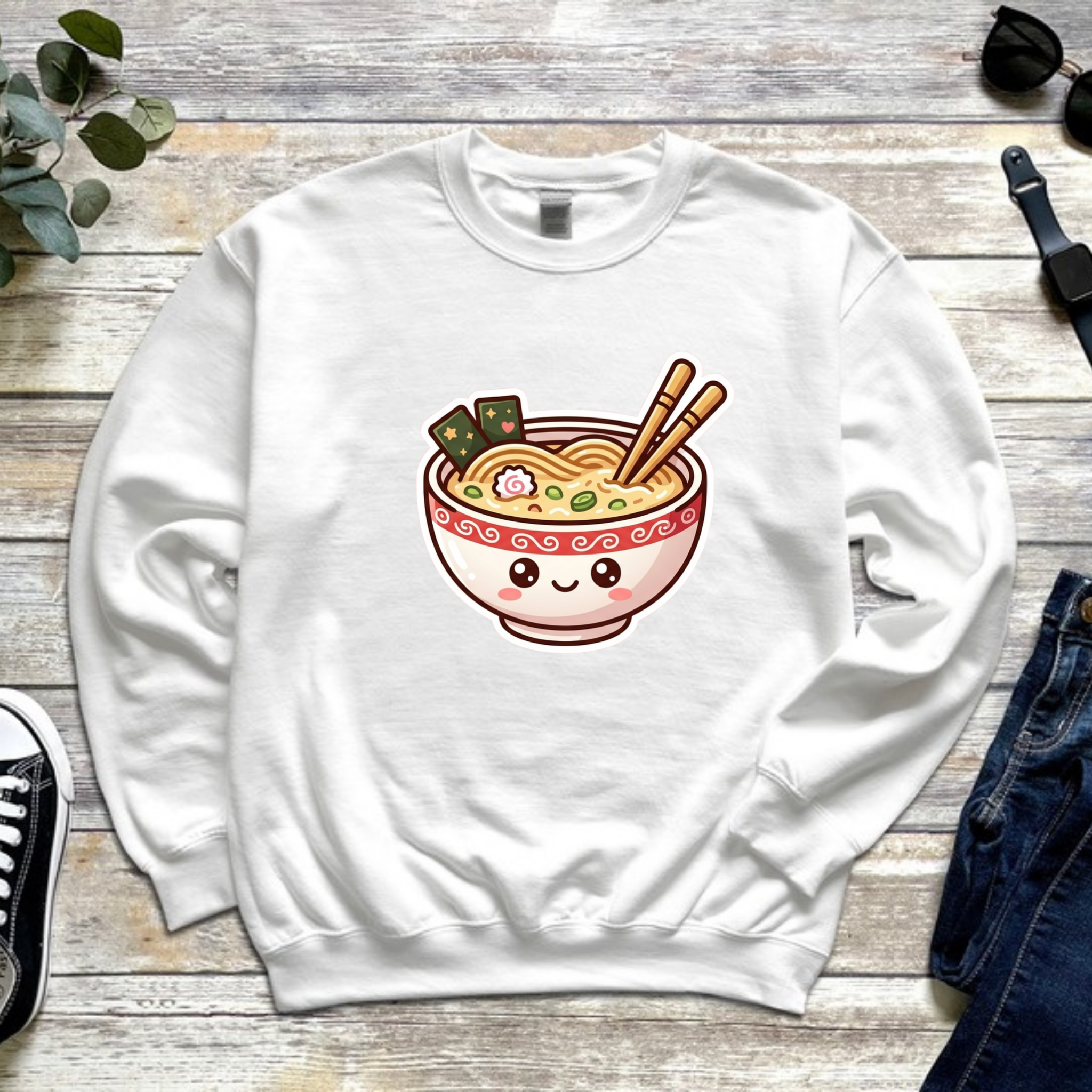 Happy Ramen Bowl Mascot Sweatshirt
