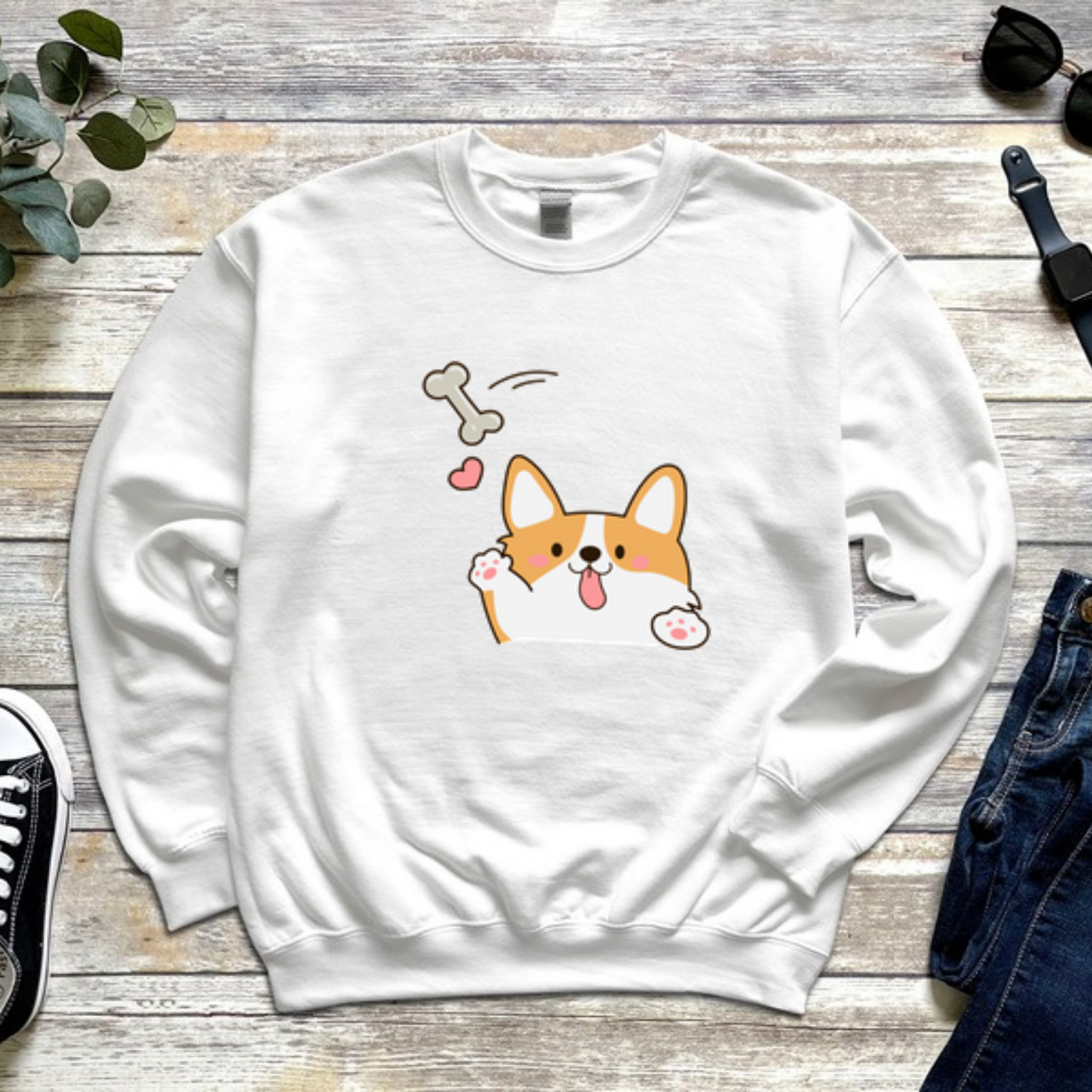 Dog Fetching Bone Sweatshirt