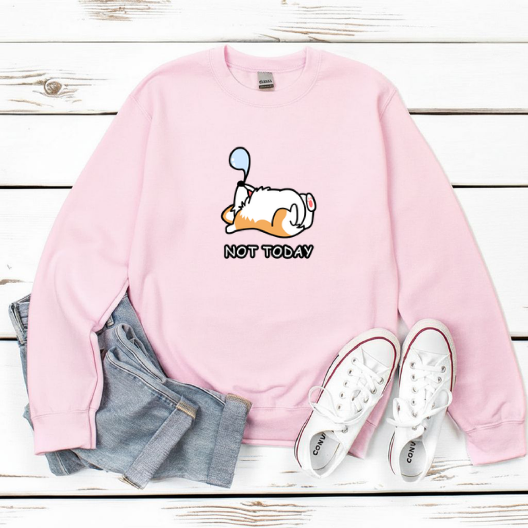 Not Today Sleeping Dog Sweatshirt