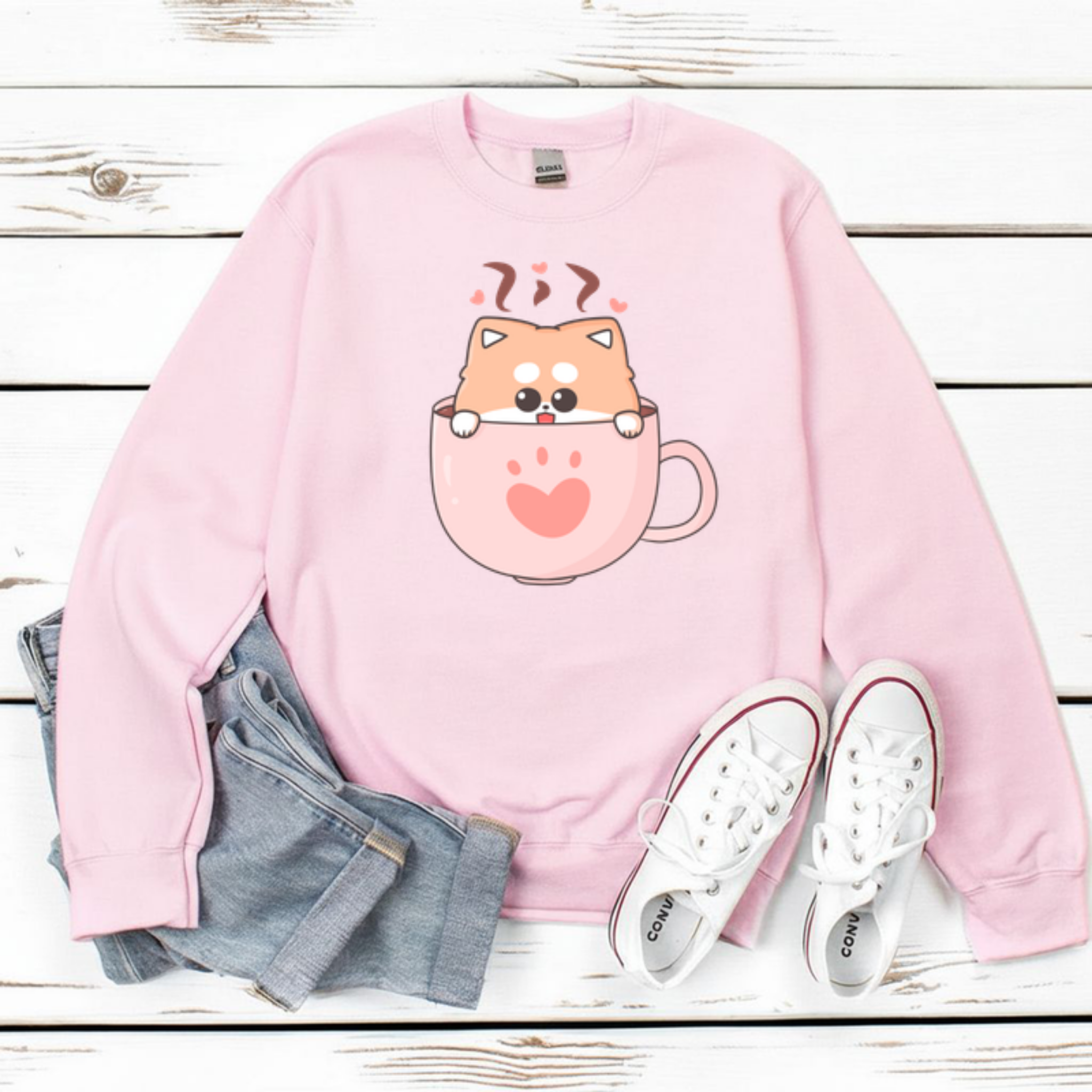 Puppy in a Teacup Sweatshirt