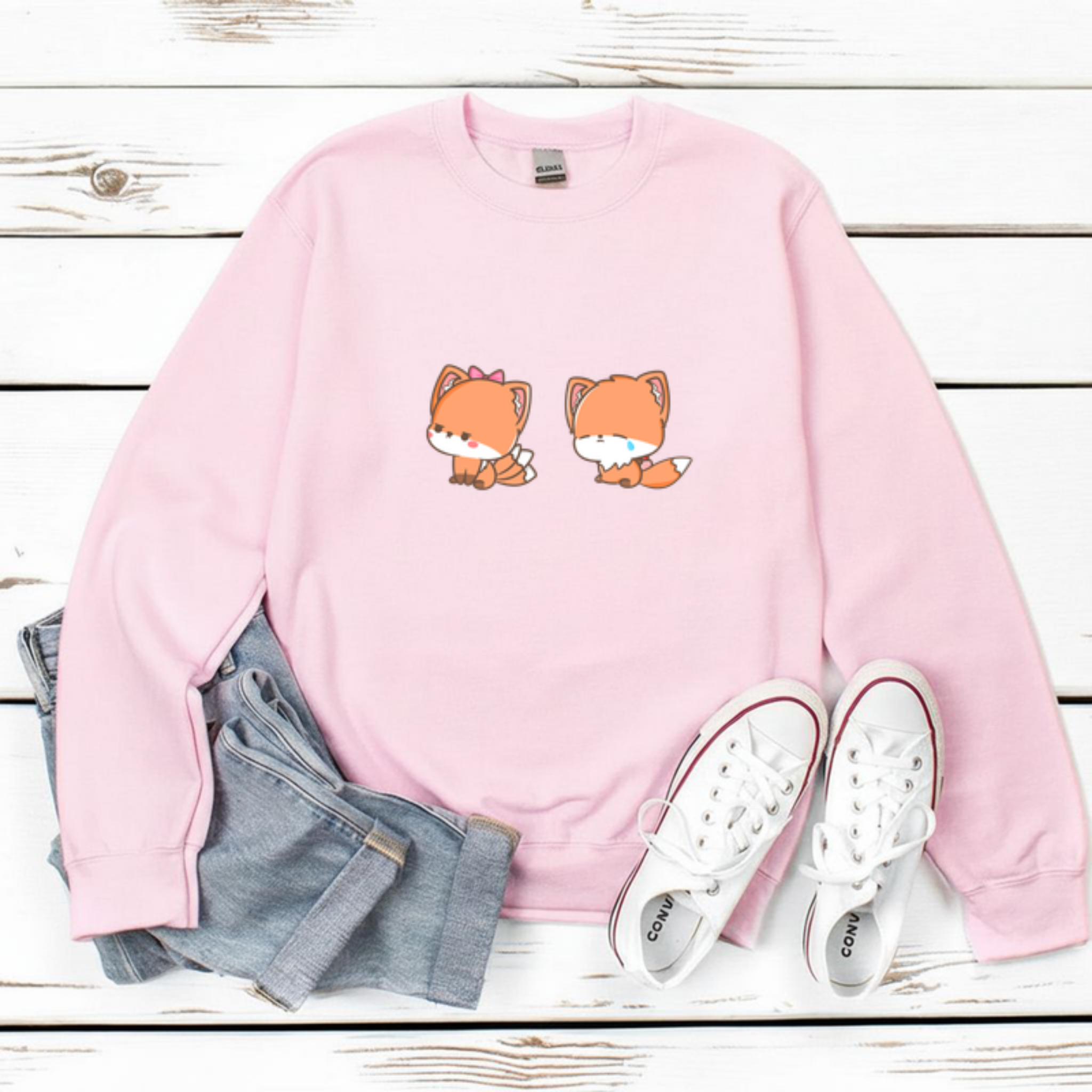 Upset Fox Couple Sweatshirt