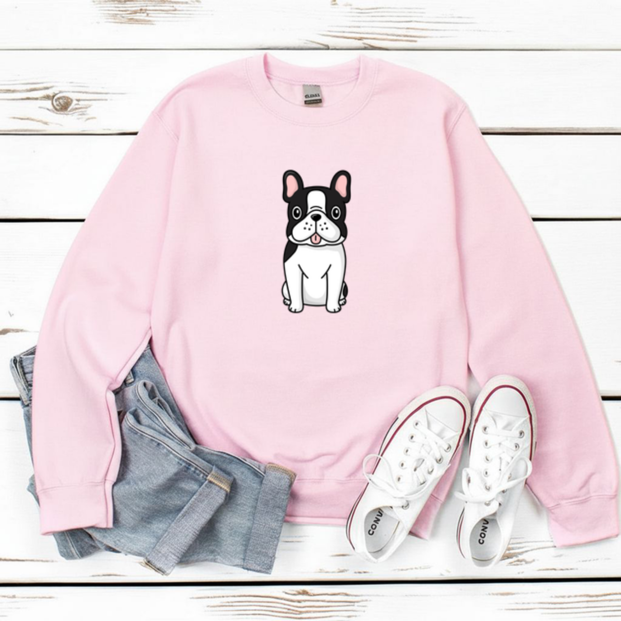 Black and White French Bulldog Sweatshirt
