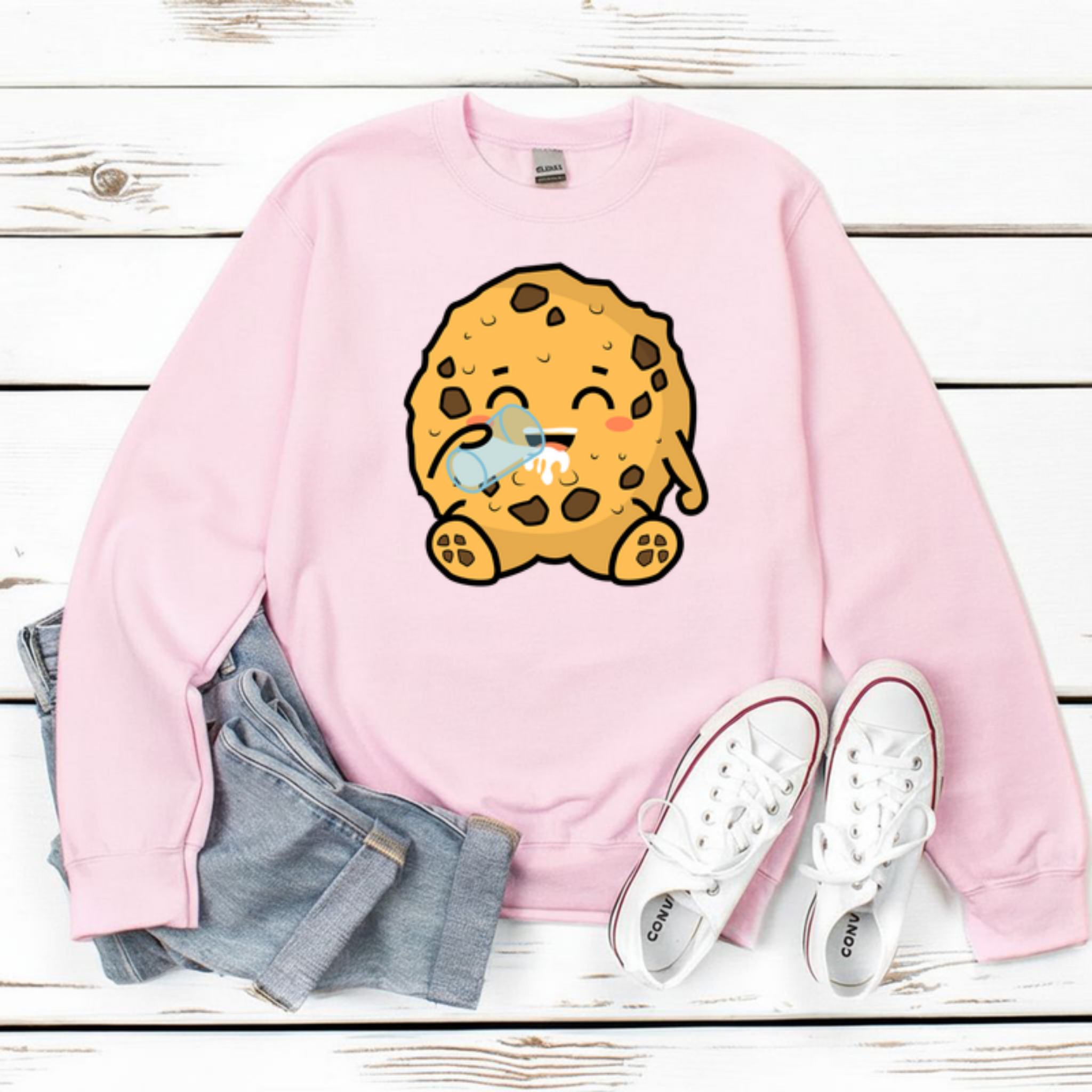 Cookie Drinking Milk Sweatshirt