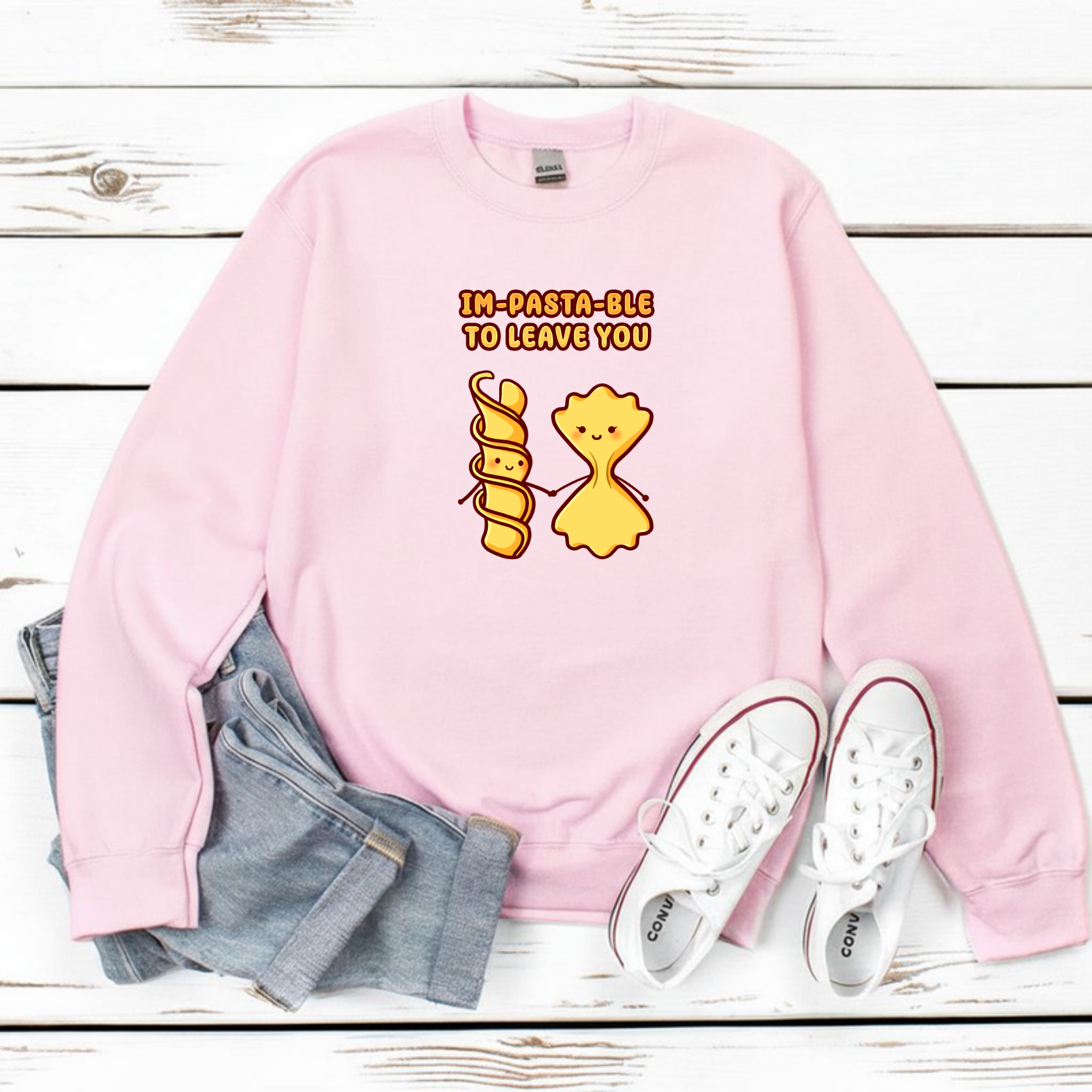 Im-Pasta-Ble to to Leave You Pasta Couple Sweatshirt