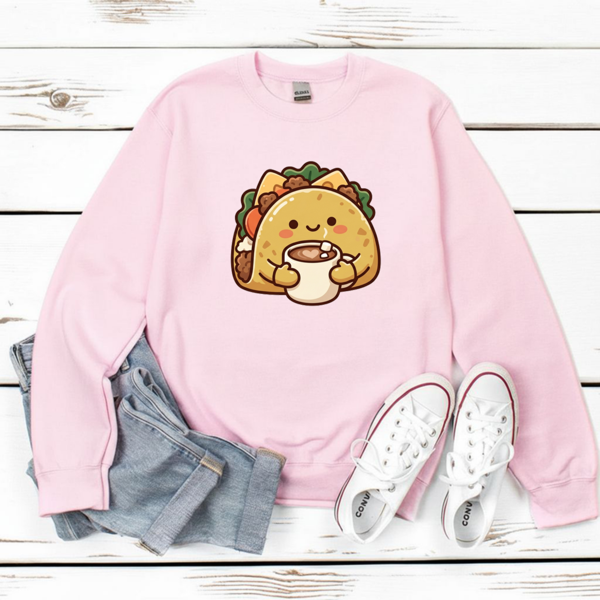 Cozy Taco Mascot Sweatshirt