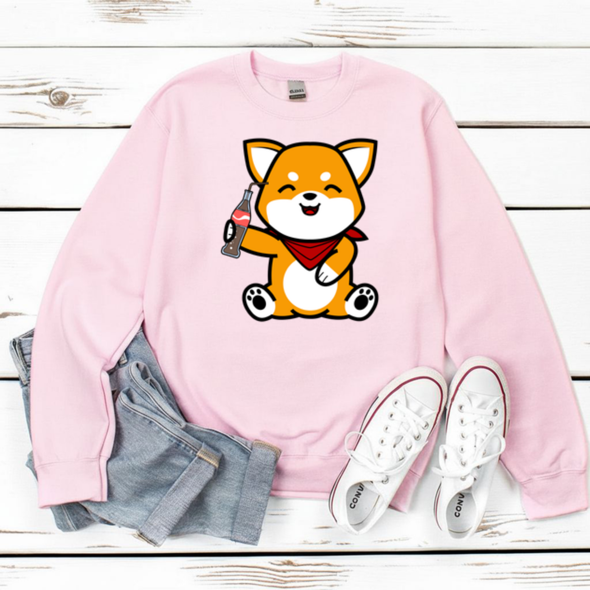 Dog Drinking Cola Sweatshirt