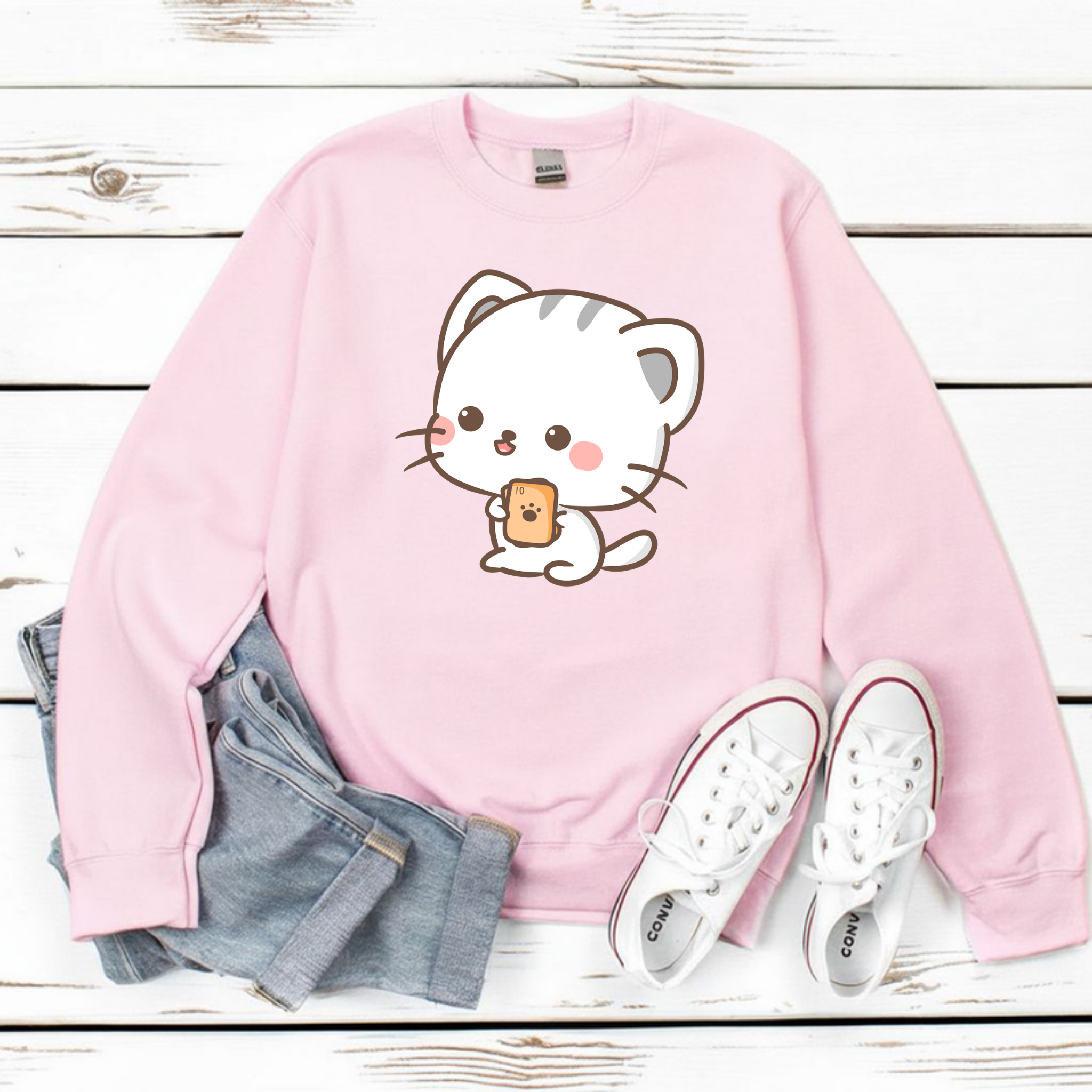 Cat Playing Cards Sweatshirt