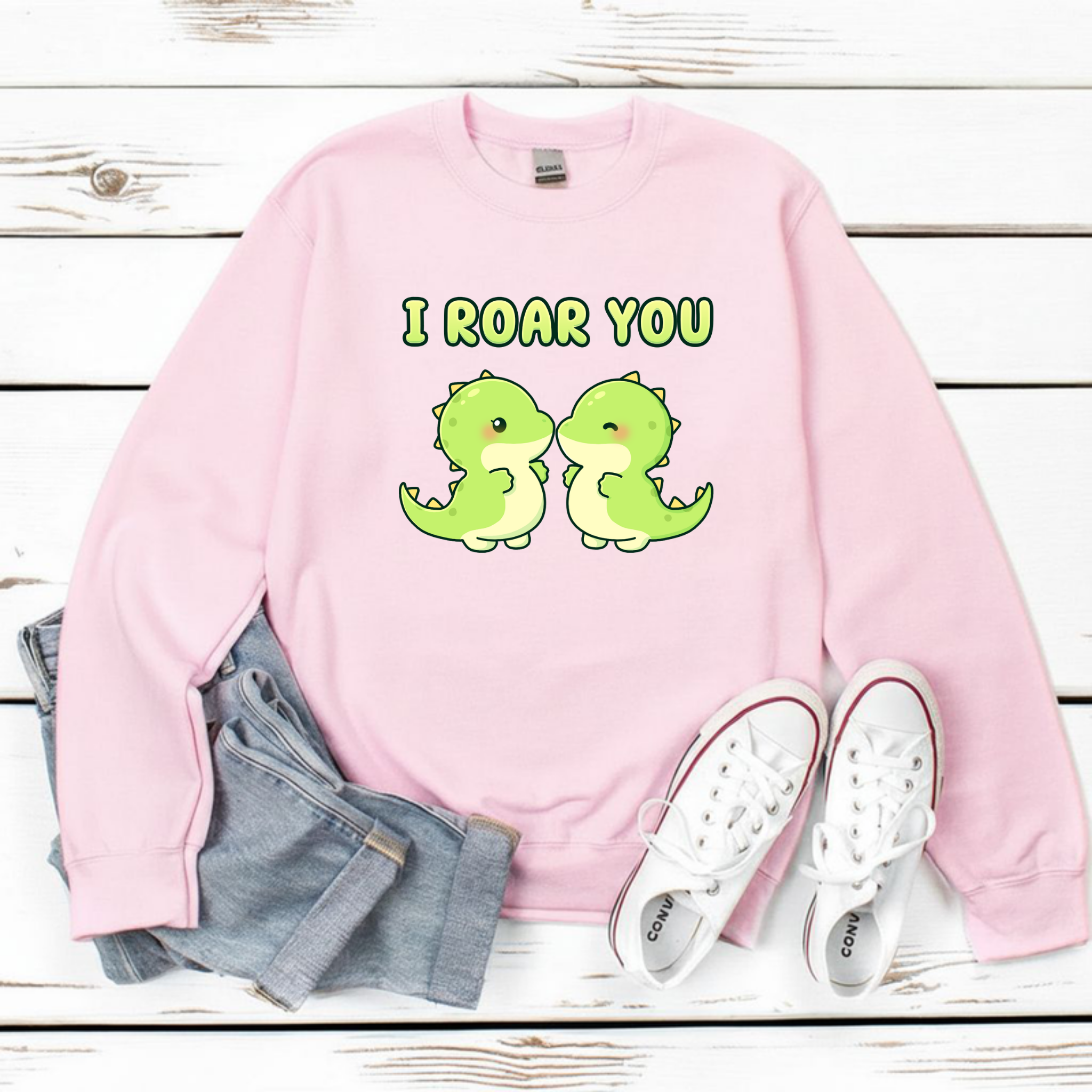 I Roar You Dinosaur Couple Sweatshirt