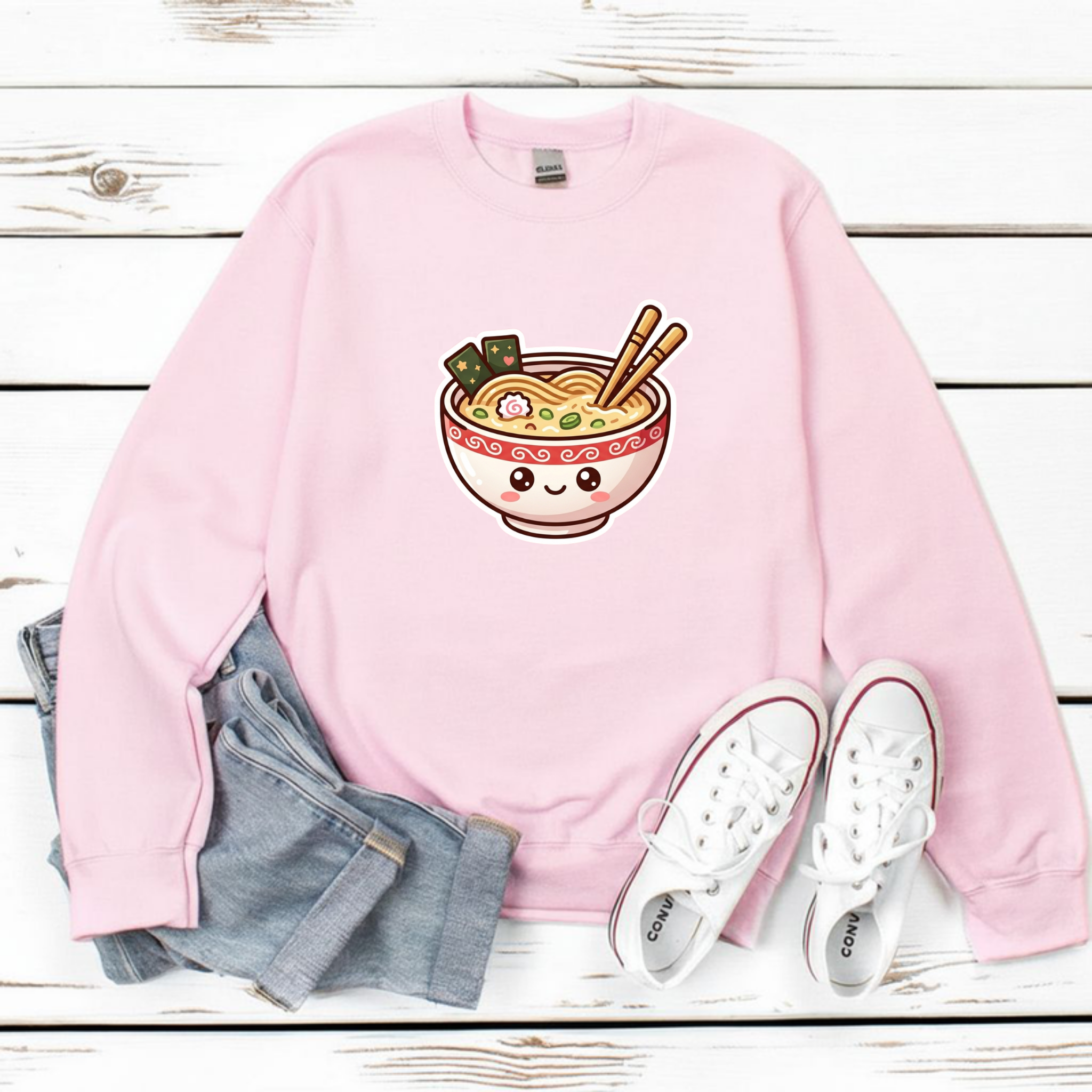 Happy Ramen Bowl Mascot Sweatshirt