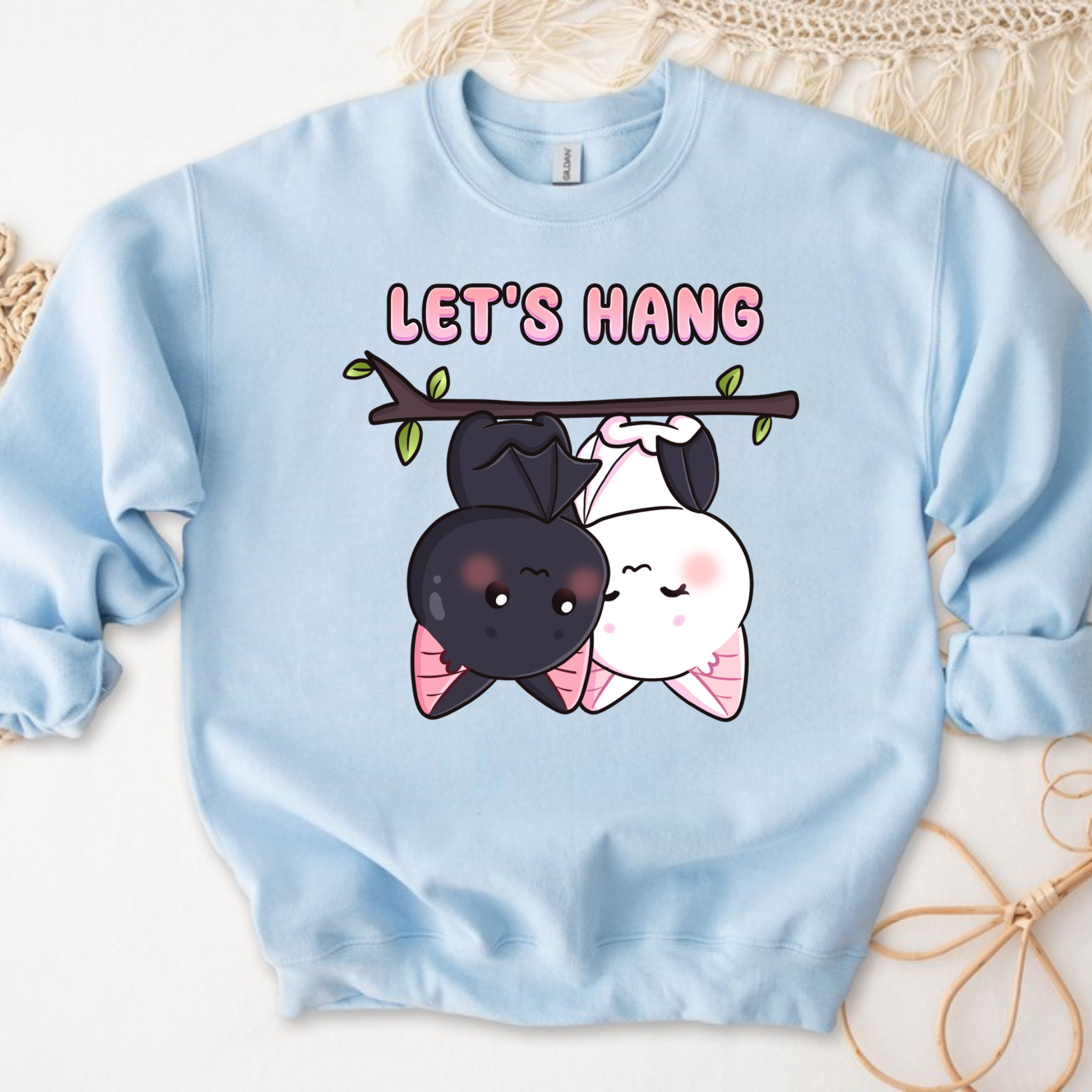 Let's Hang Bat Couple Sweatshirt