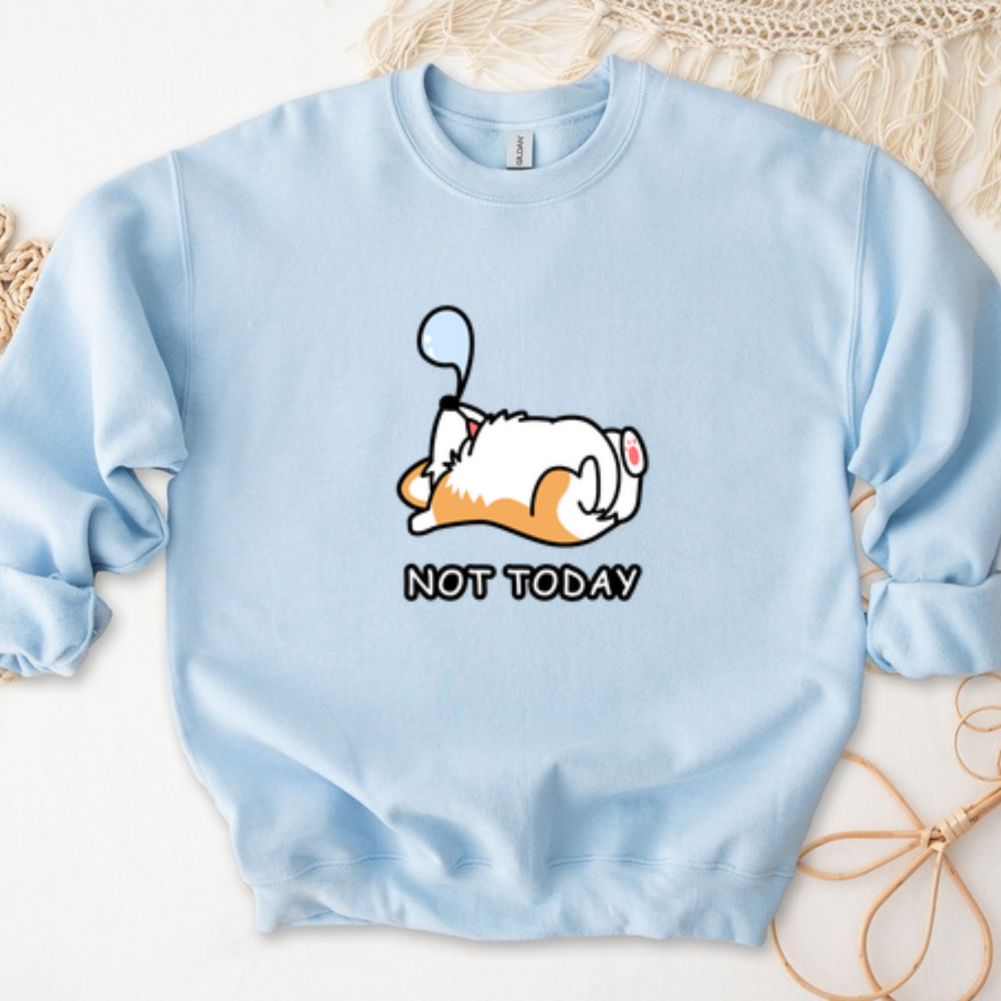 Not Today Sleeping Dog Sweatshirt