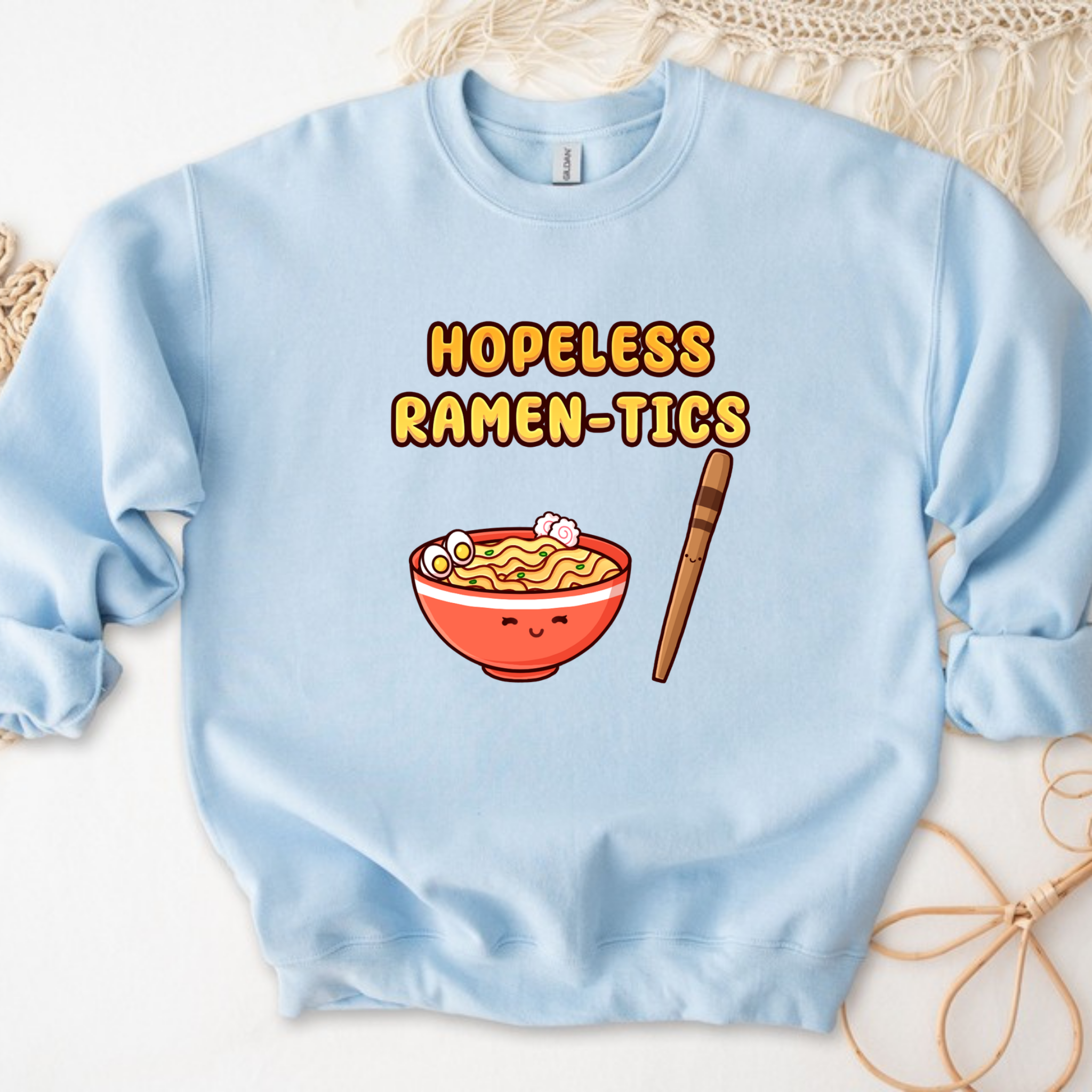 Hopeless Ramen-tics Ramen and Chopstick Couple Sweatshirt