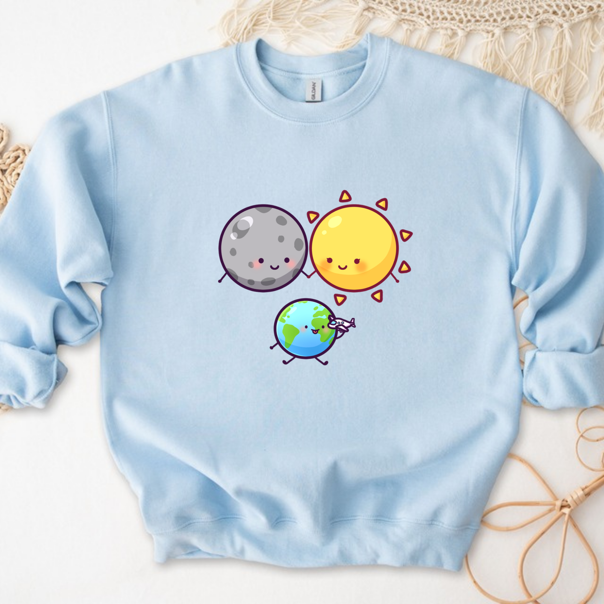 Sun Moon and Earth Family Sweatshirt
