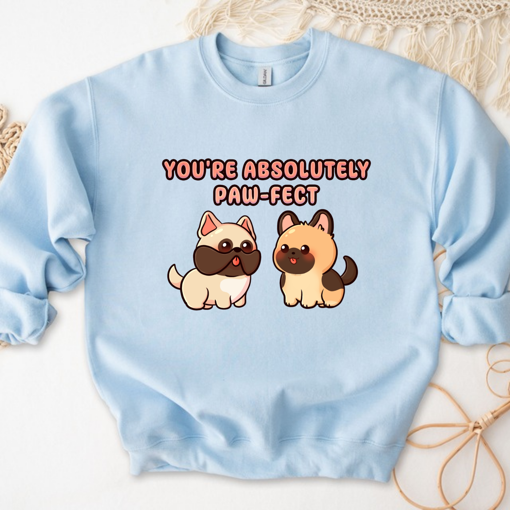 You're Absolutely Paw-fect Dog Couple - French Bulldog & German Shephard Sweatshirt
