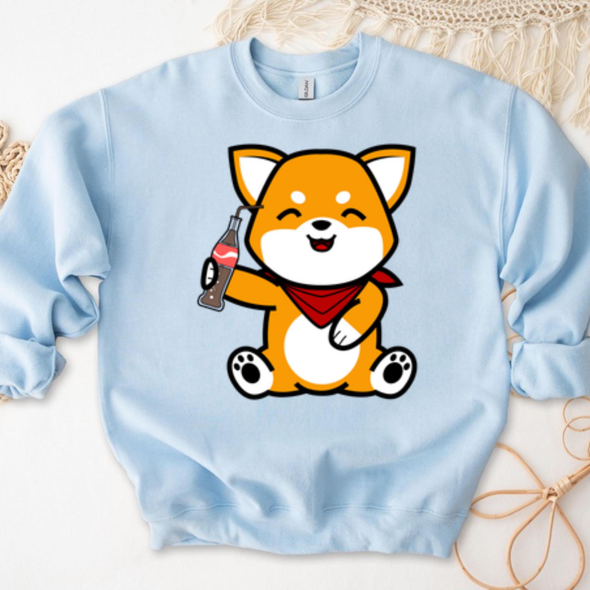 Dog Drinking Cola Sweatshirt