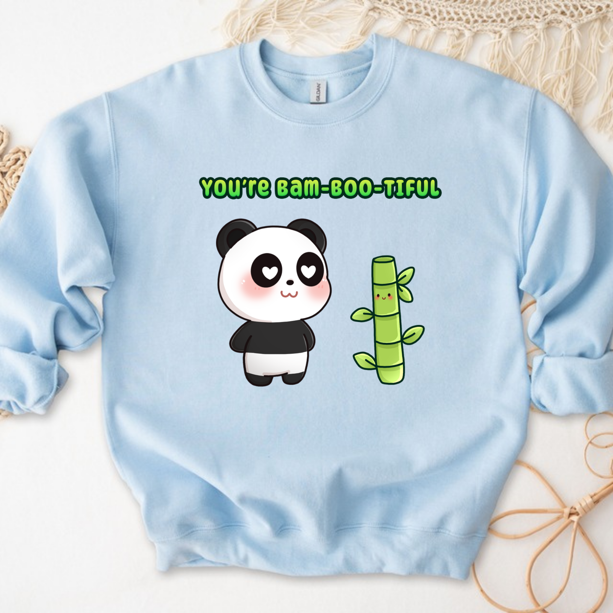 You're Bam-Boo-Tiful Panda and Bamboo Couple Sweatshirt