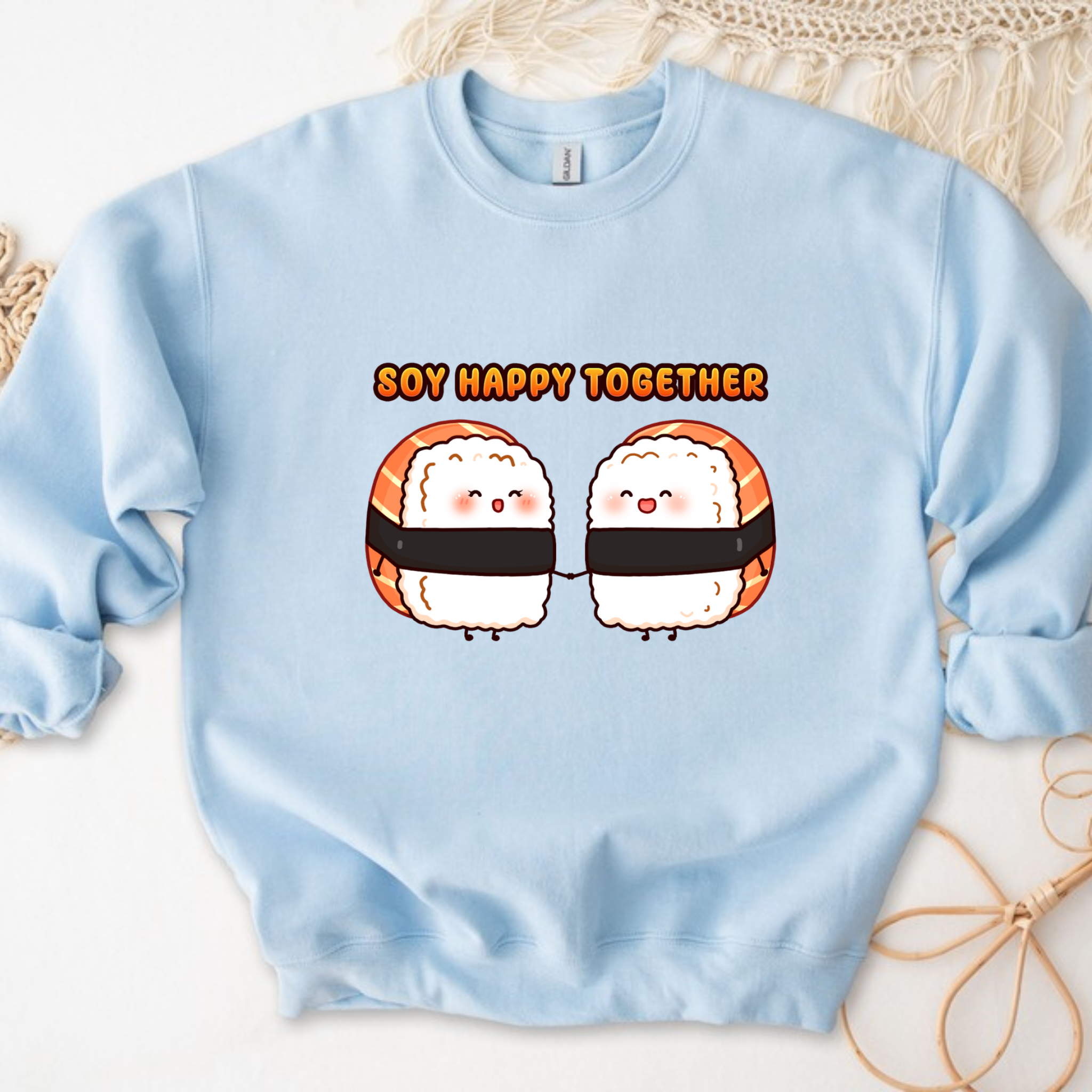 Soy Happy Together Sushi Couple Sweatshirt