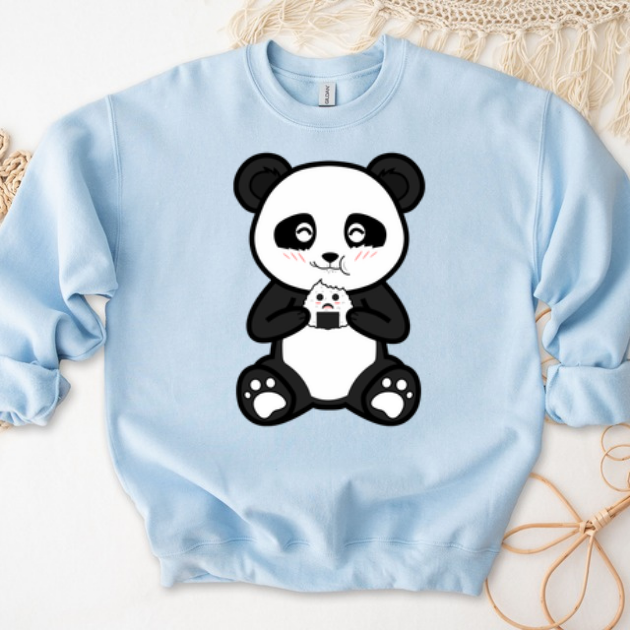 Panda Eating Rice Cake Sweatshirt
