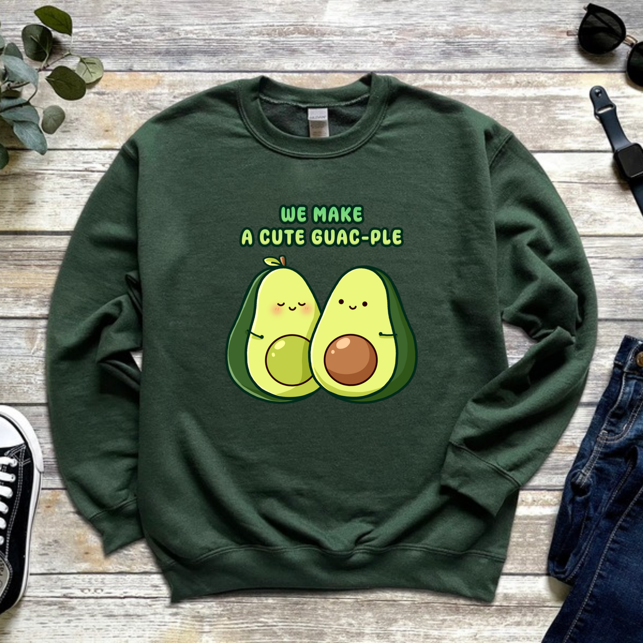 We Make a Cute Guac-ple Avocado Couple Sweatshirt