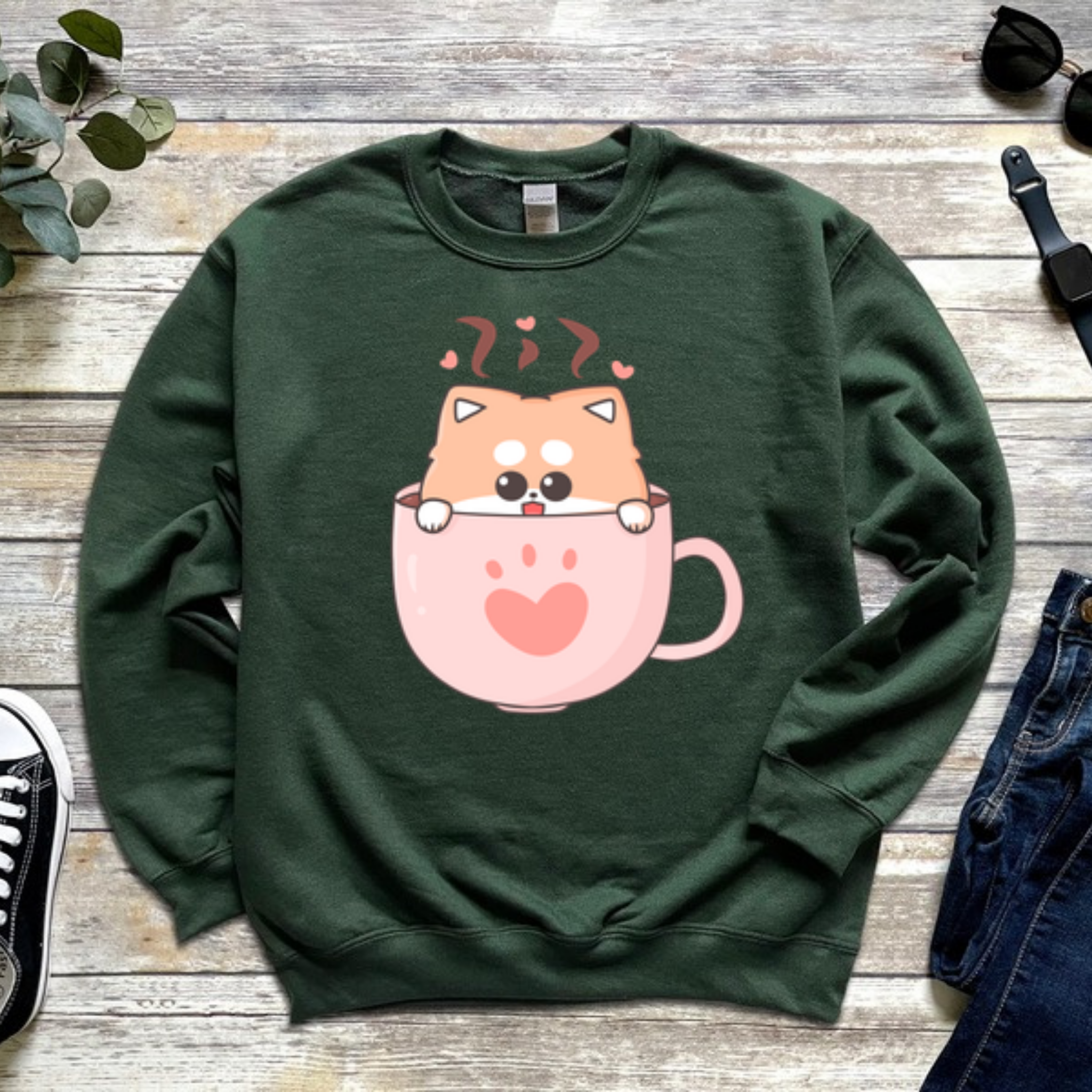 Puppy in a Teacup Sweatshirt