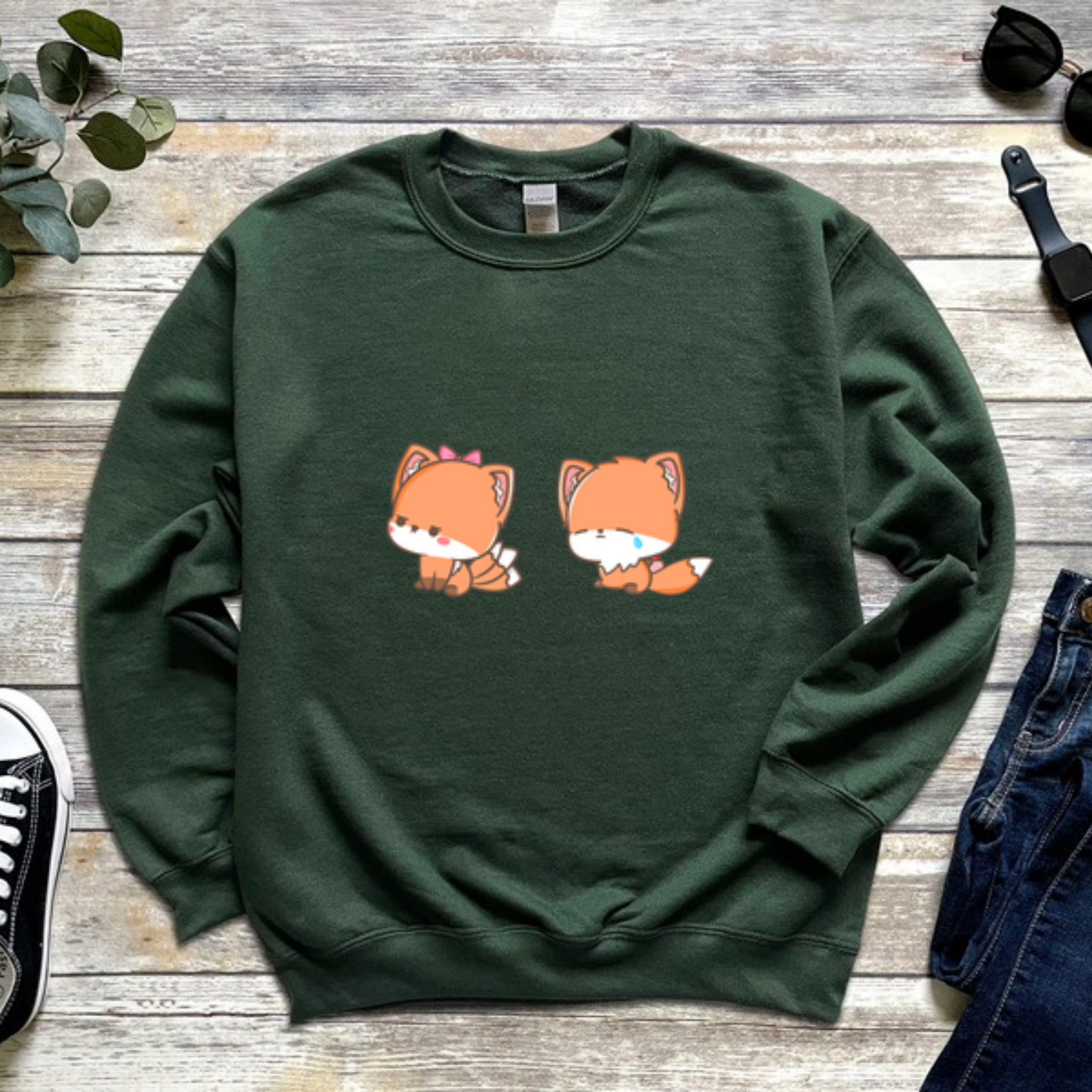 Upset Fox Couple Sweatshirt
