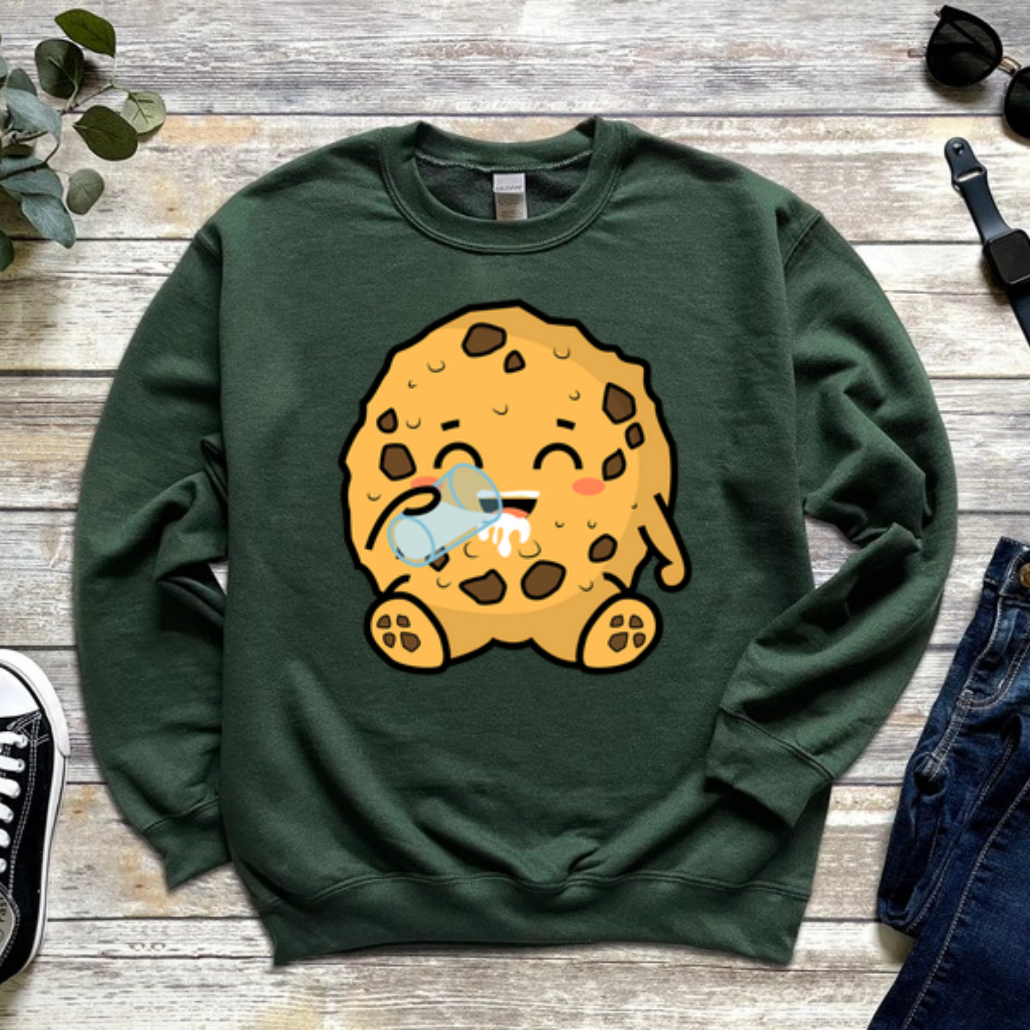 Cookie Drinking Milk Sweatshirt