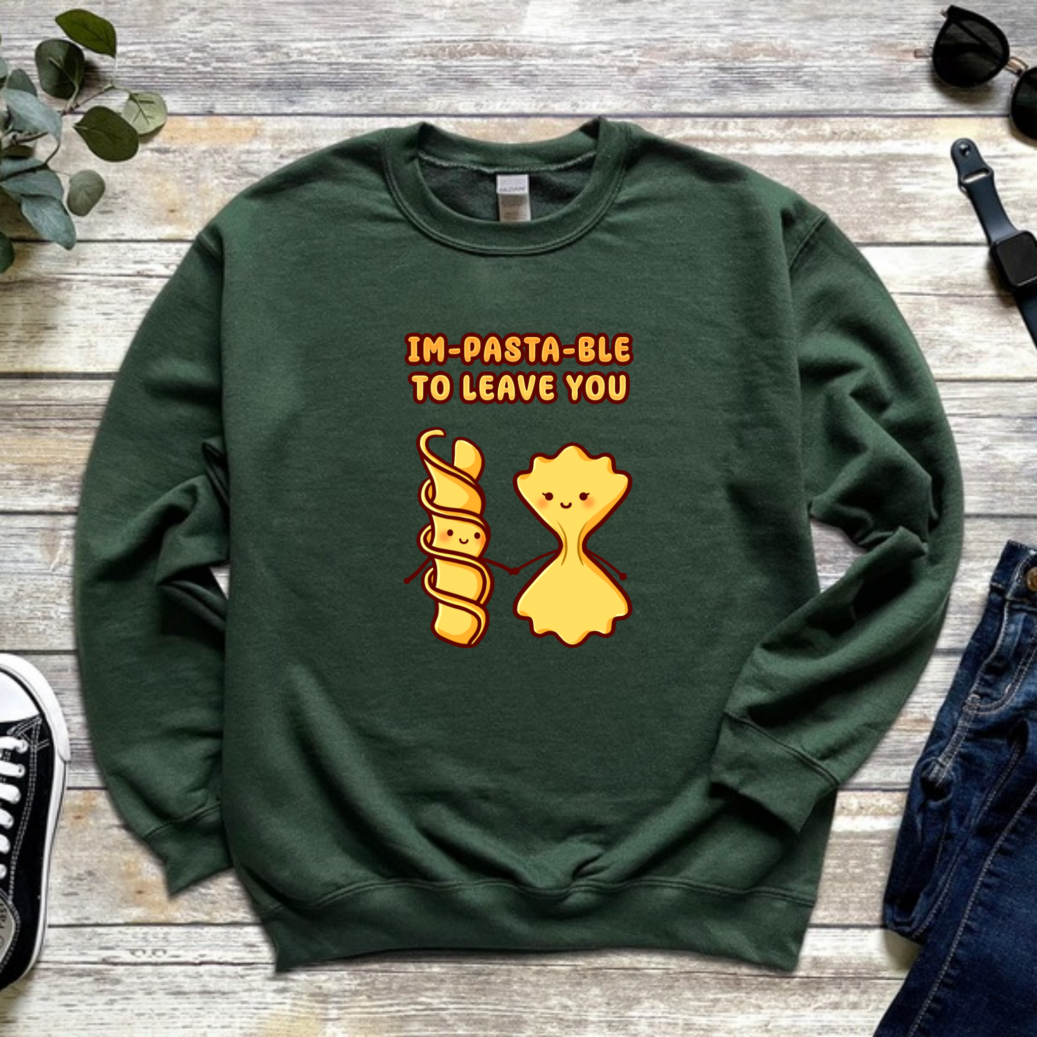 Im-Pasta-Ble to to Leave You Pasta Couple Sweatshirt