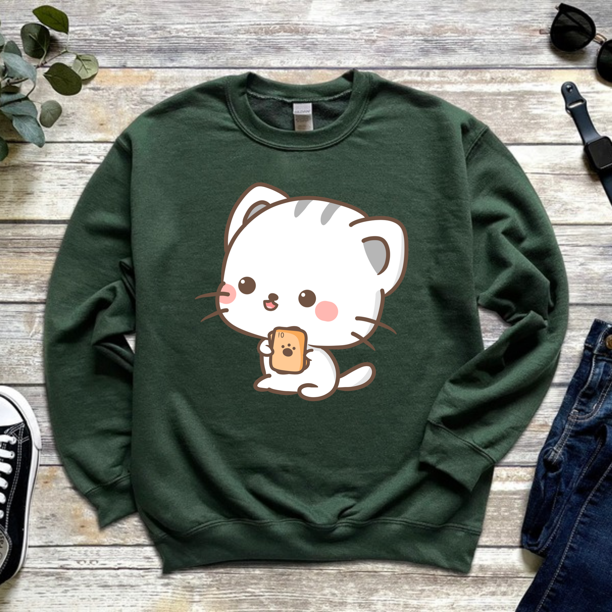 Cat Playing Cards Sweatshirt
