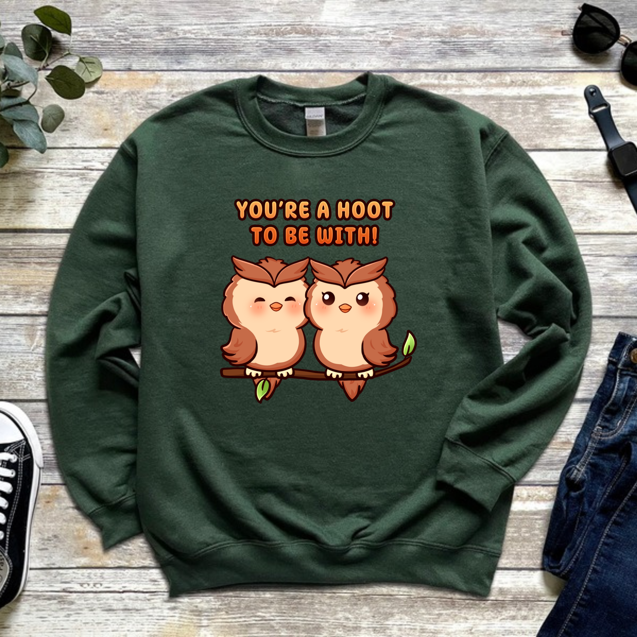 You're a Hoot to Be With Owl Couple Sweatshirt