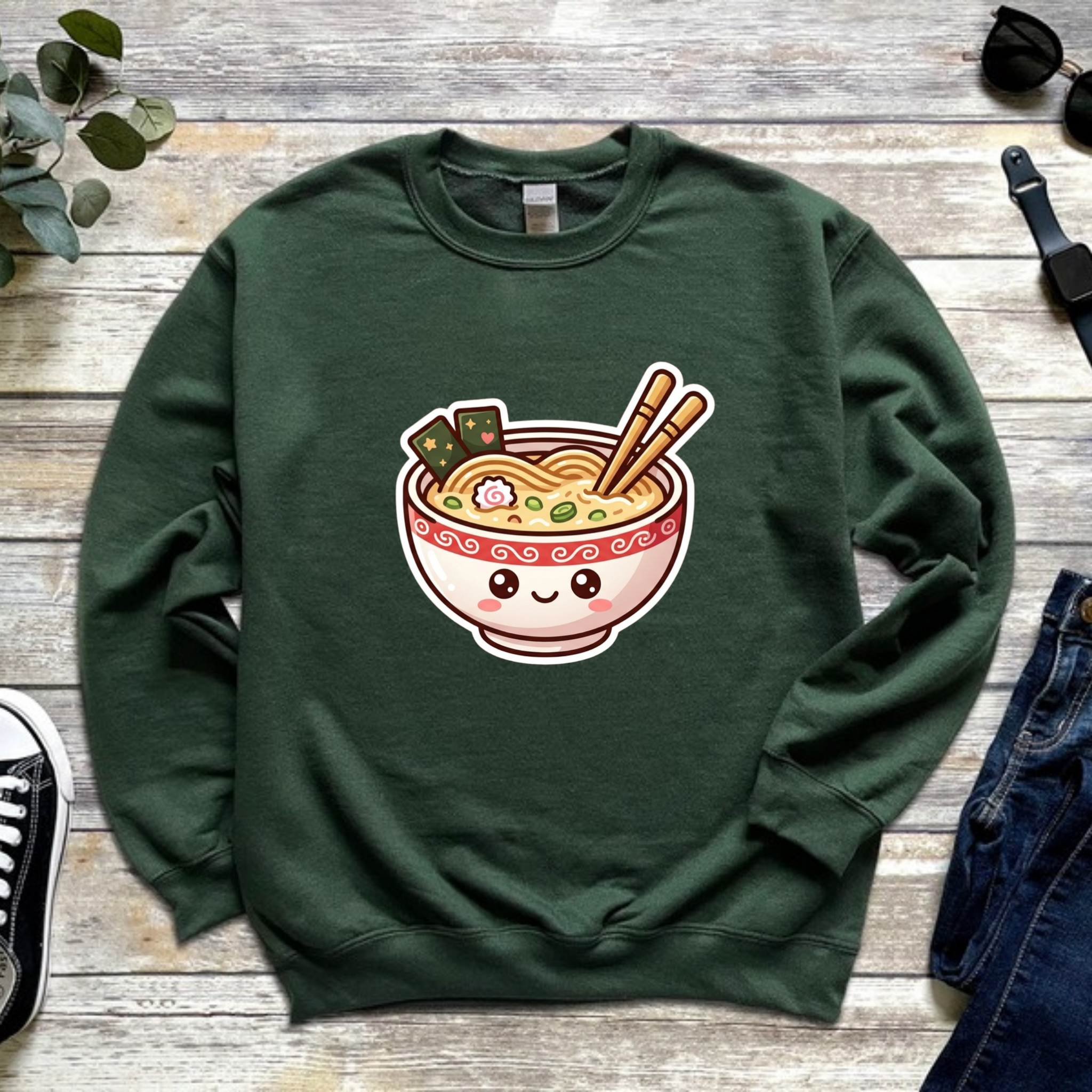 Happy Ramen Bowl Mascot Sweatshirt
