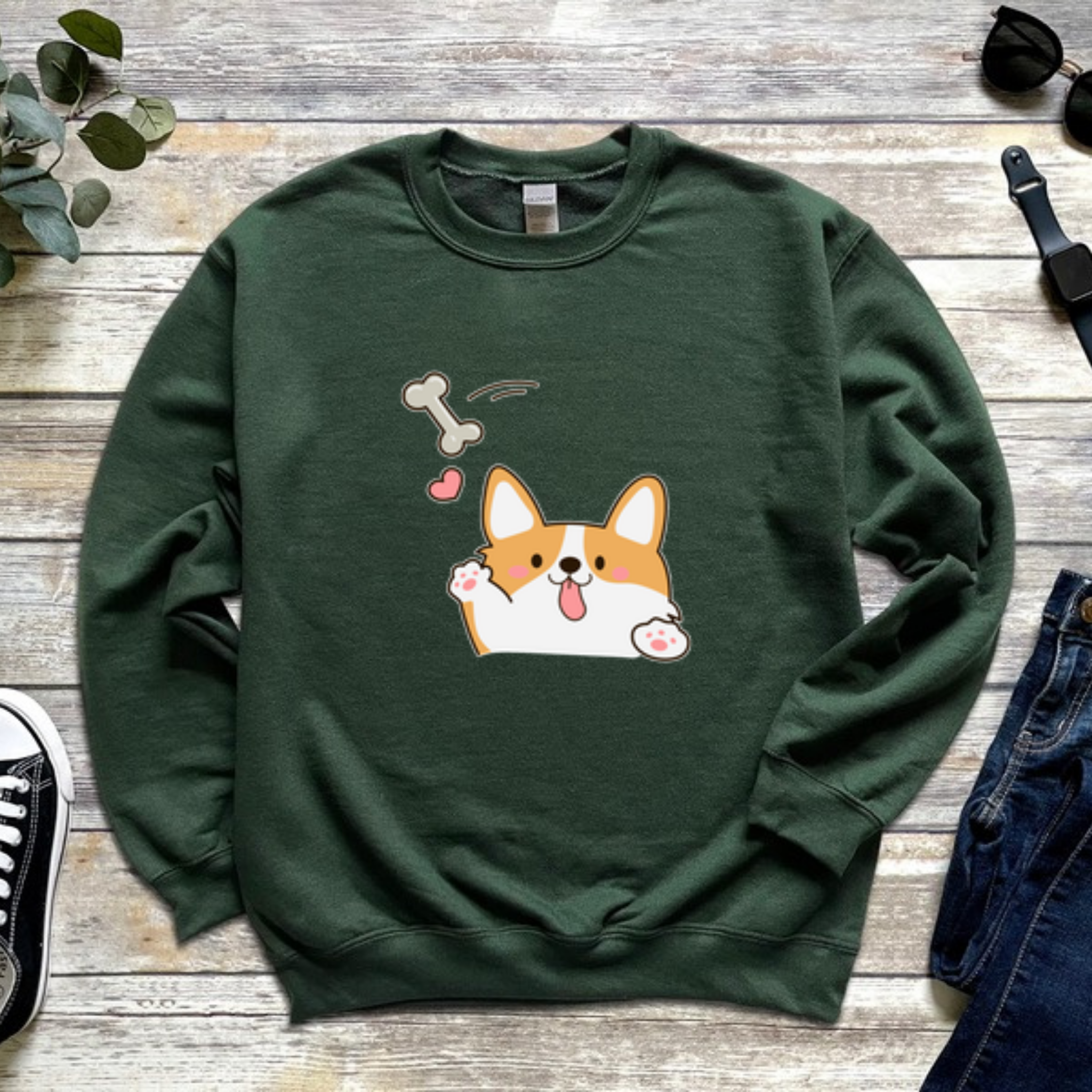 Dog Fetching Bone Sweatshirt