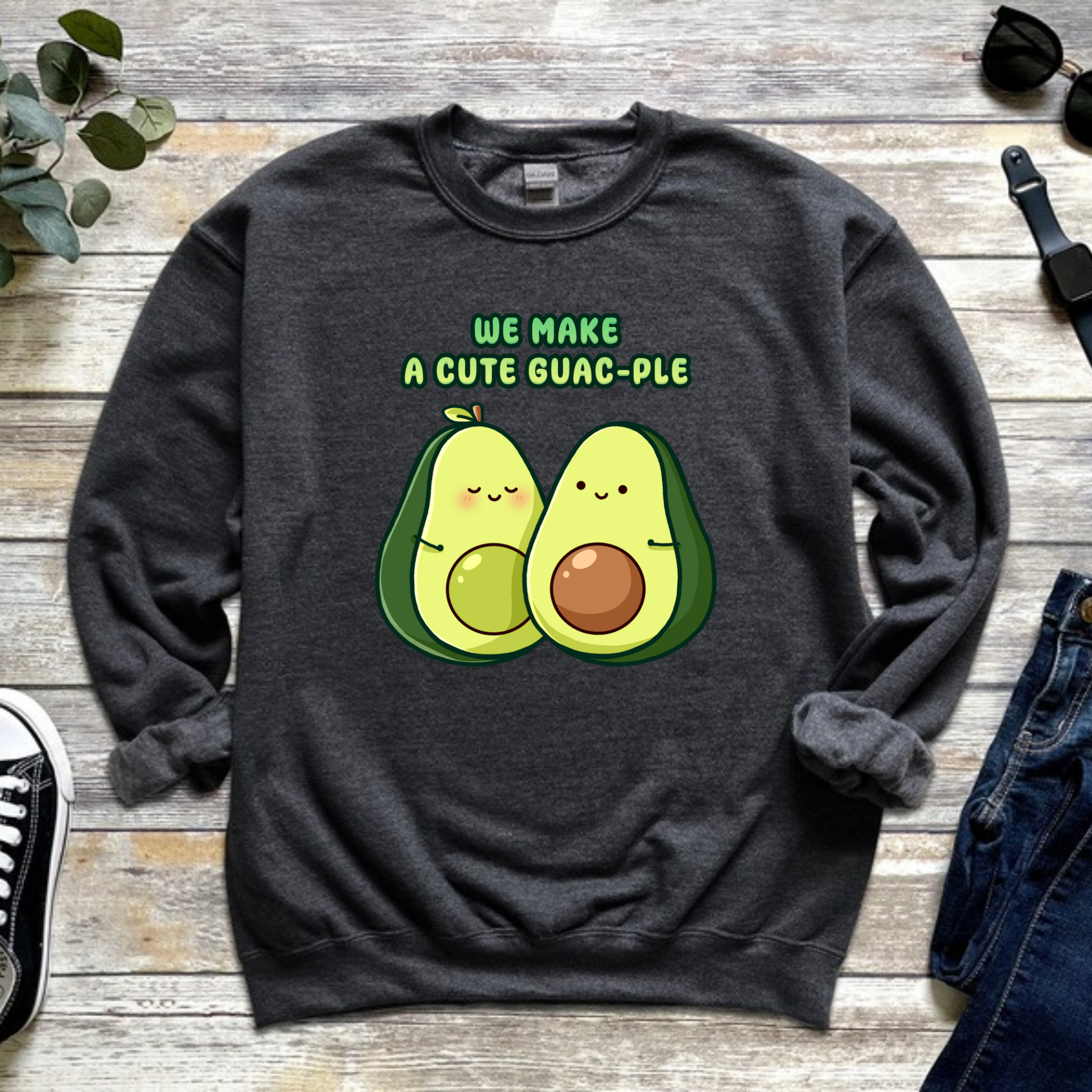 We Make a Cute Guac-ple Avocado Couple Sweatshirt