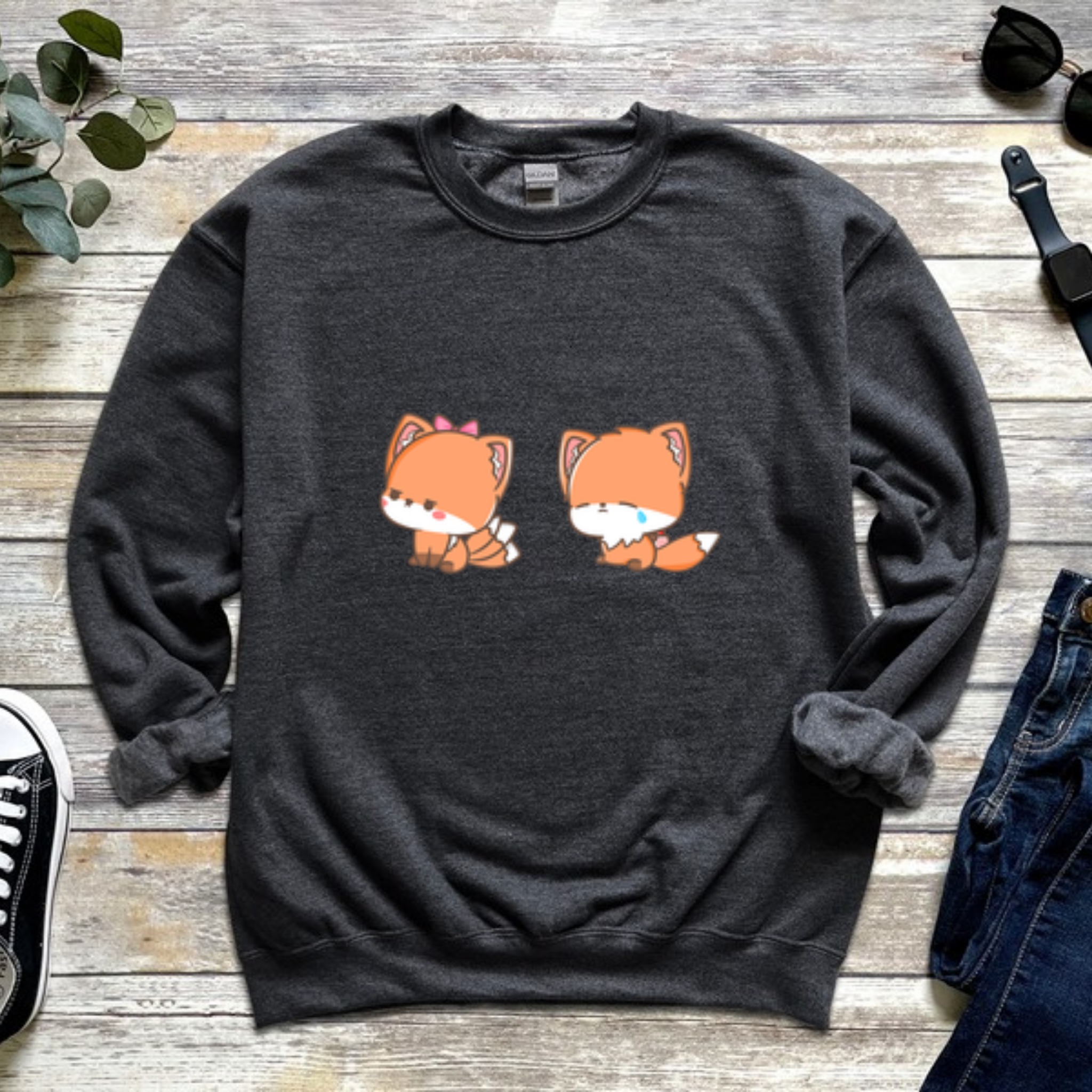 Upset Fox Couple Sweatshirt