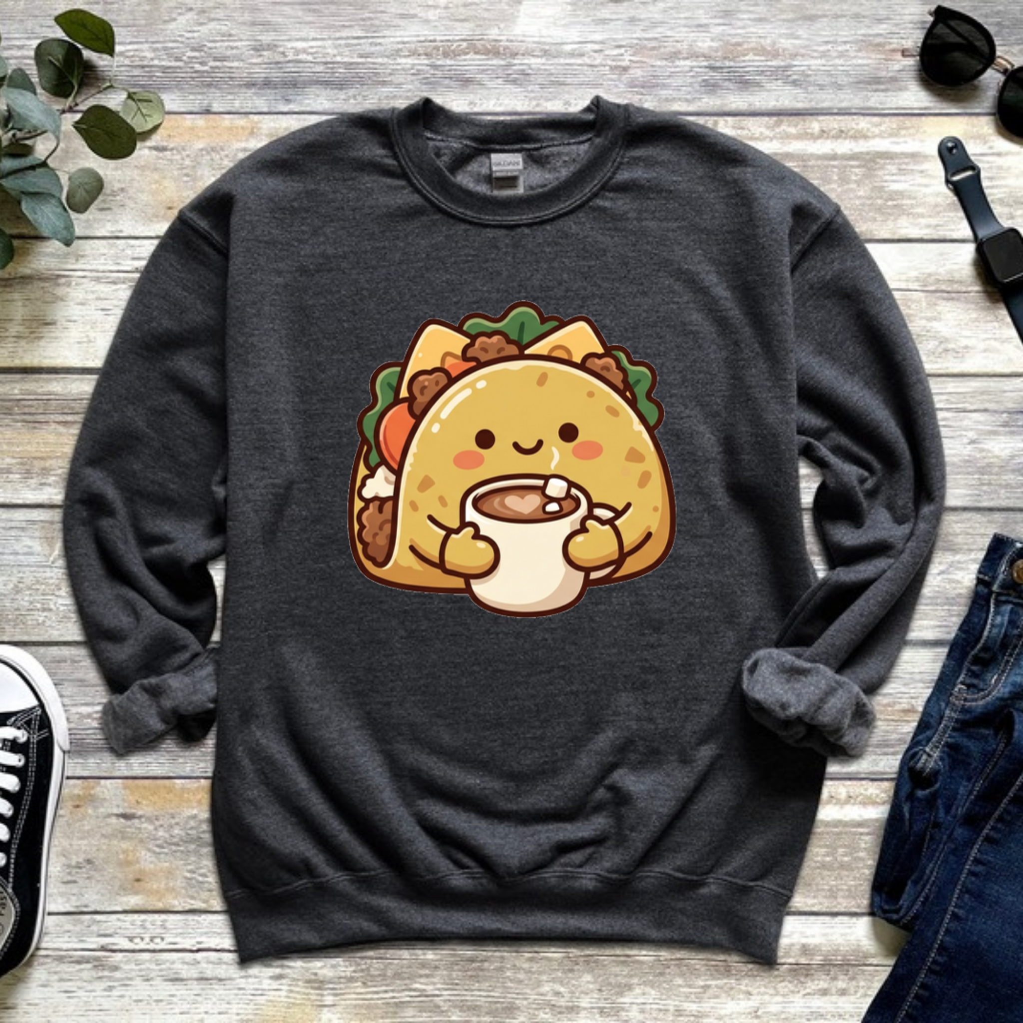 Cozy Taco Mascot Sweatshirt