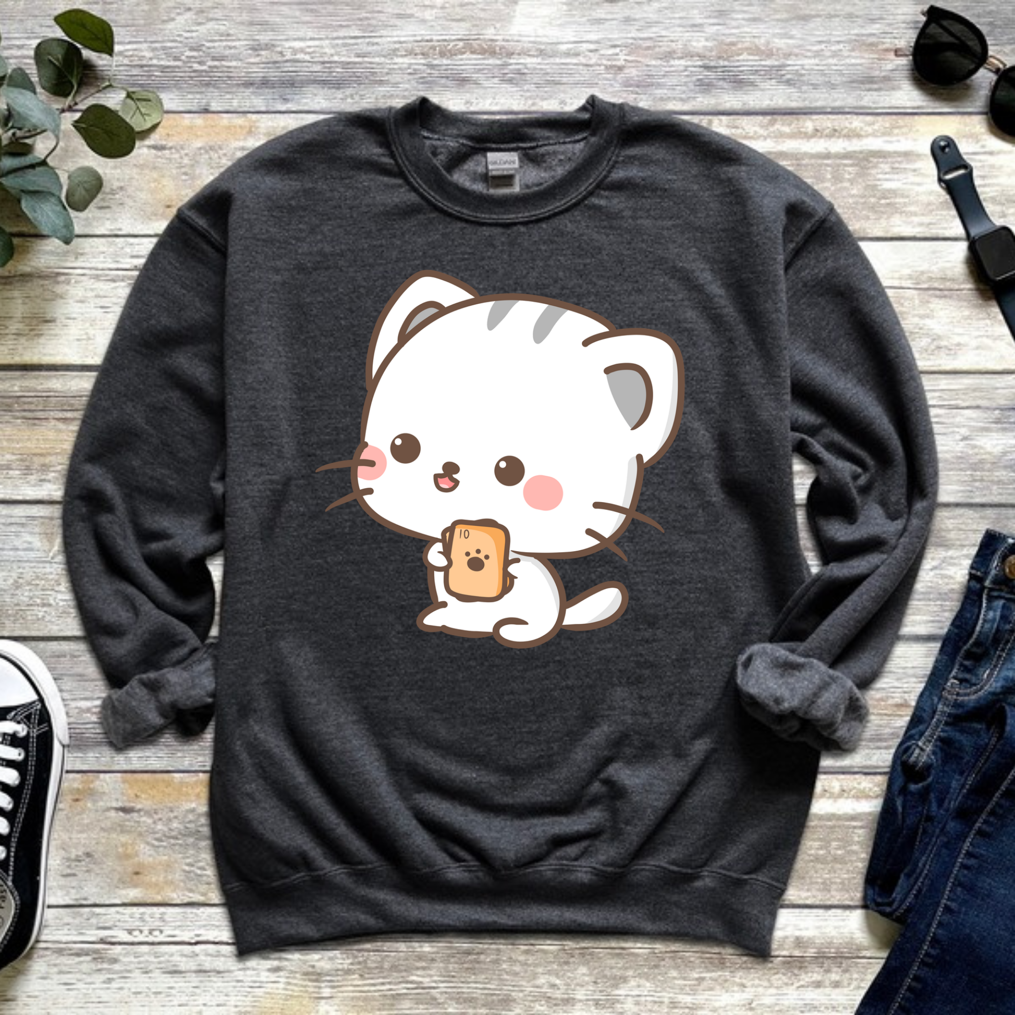 Cat Playing Cards Sweatshirt