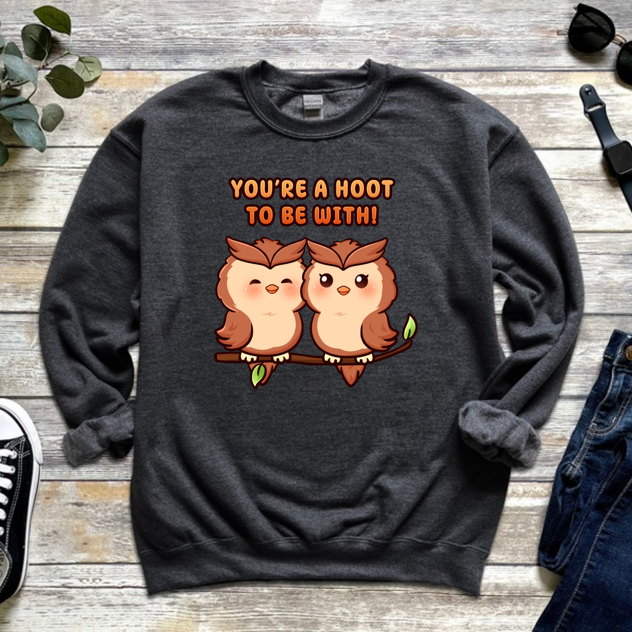 You're a Hoot to Be With Owl Couple Sweatshirt