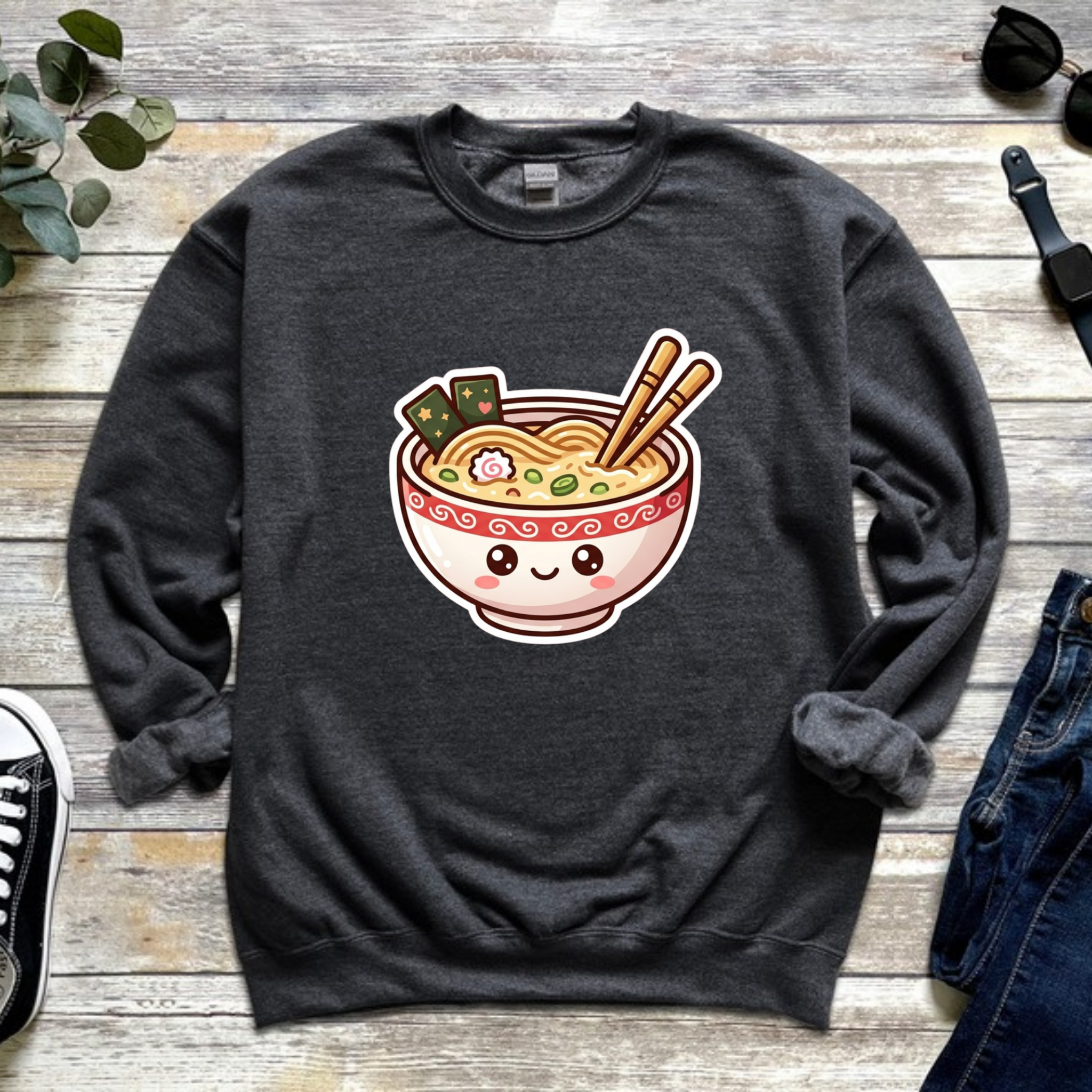 Happy Ramen Bowl Mascot Sweatshirt