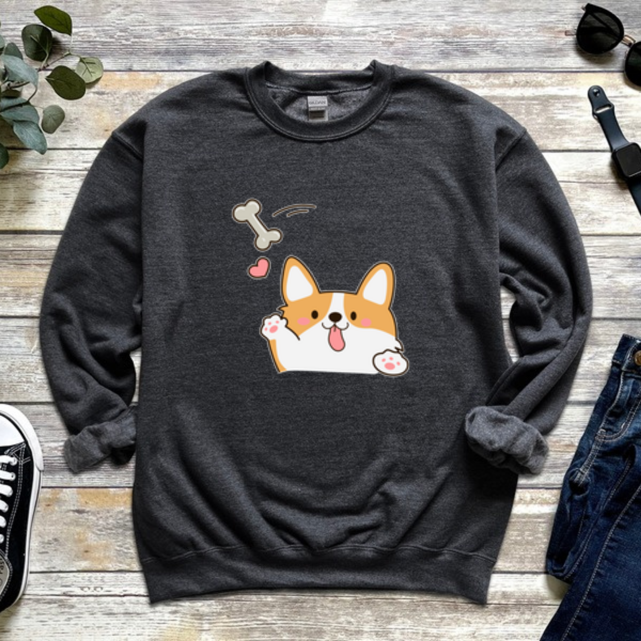 Dog Fetching Bone Sweatshirt