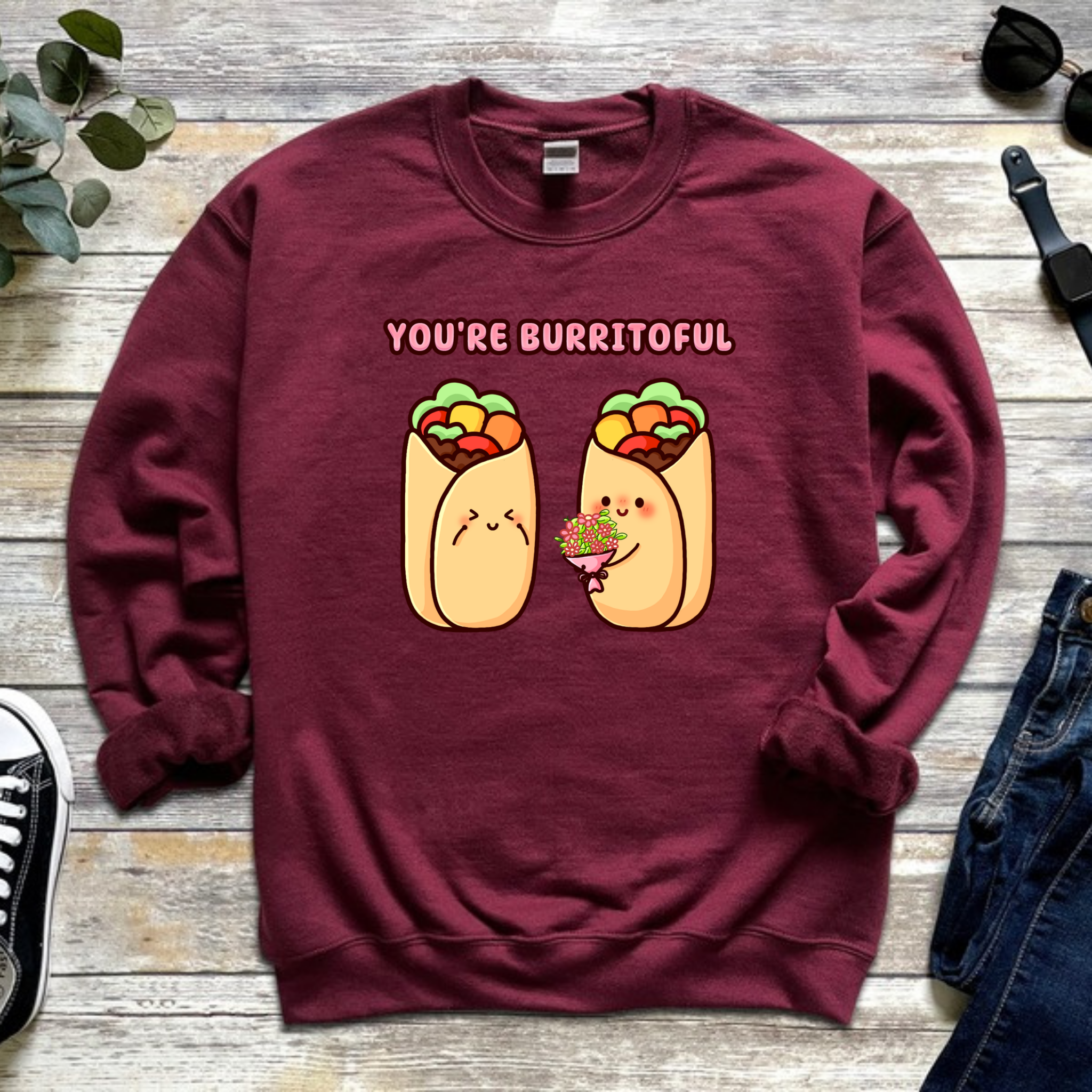 You're Burritoful Burrito Couple Sweatshirt