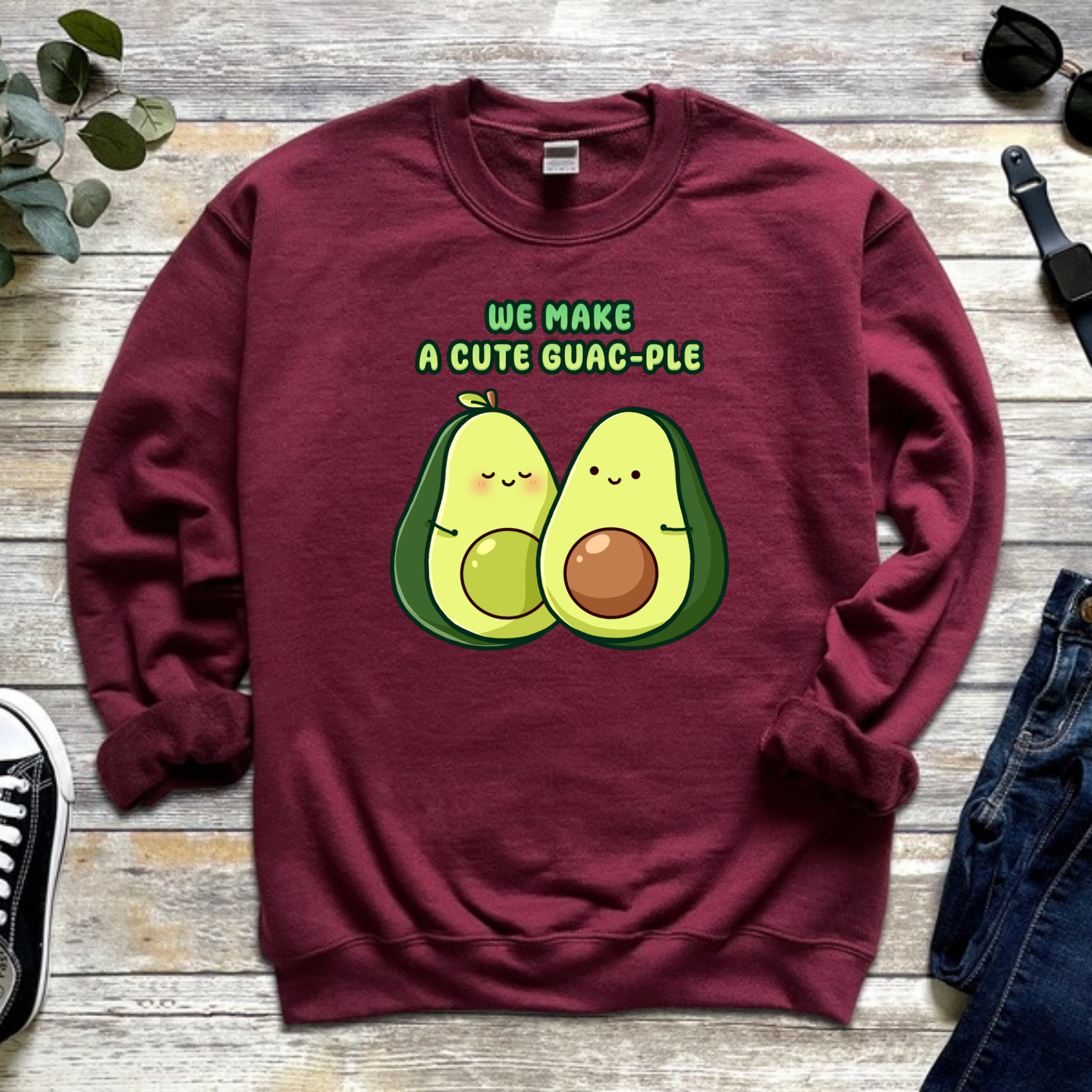 We Make a Cute Guac-ple Avocado Couple Sweatshirt