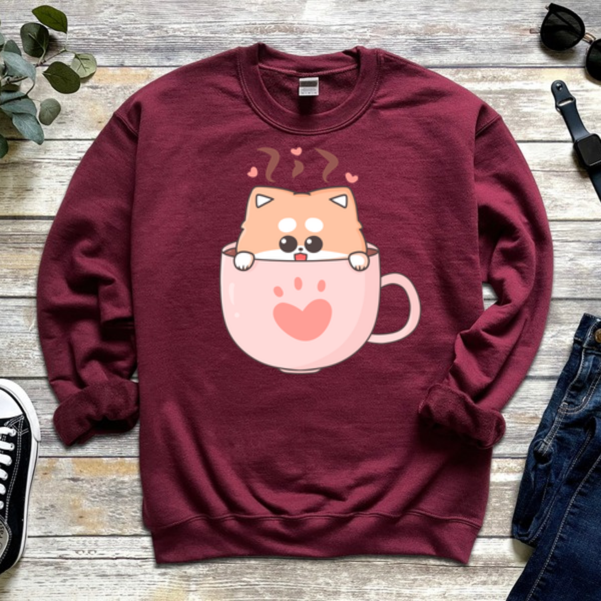 Puppy in a Teacup Sweatshirt