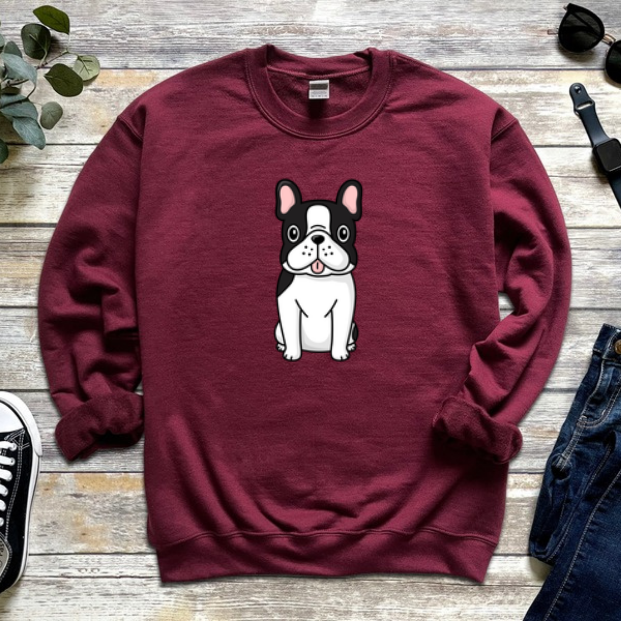 Black and White French Bulldog Sweatshirt