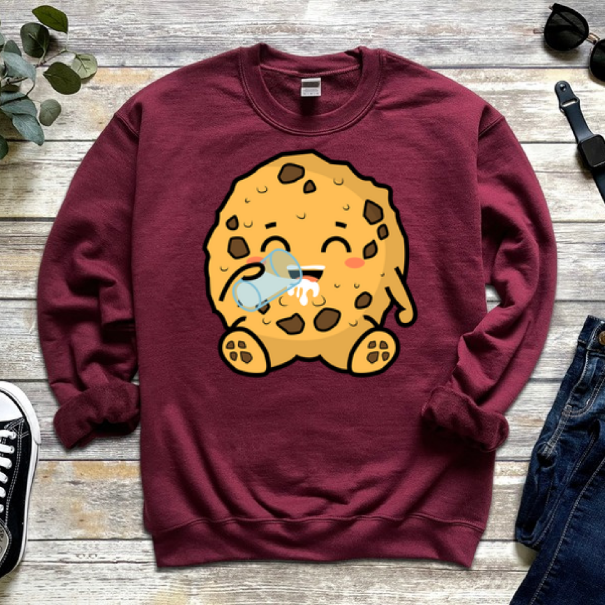 Cookie Drinking Milk Sweatshirt