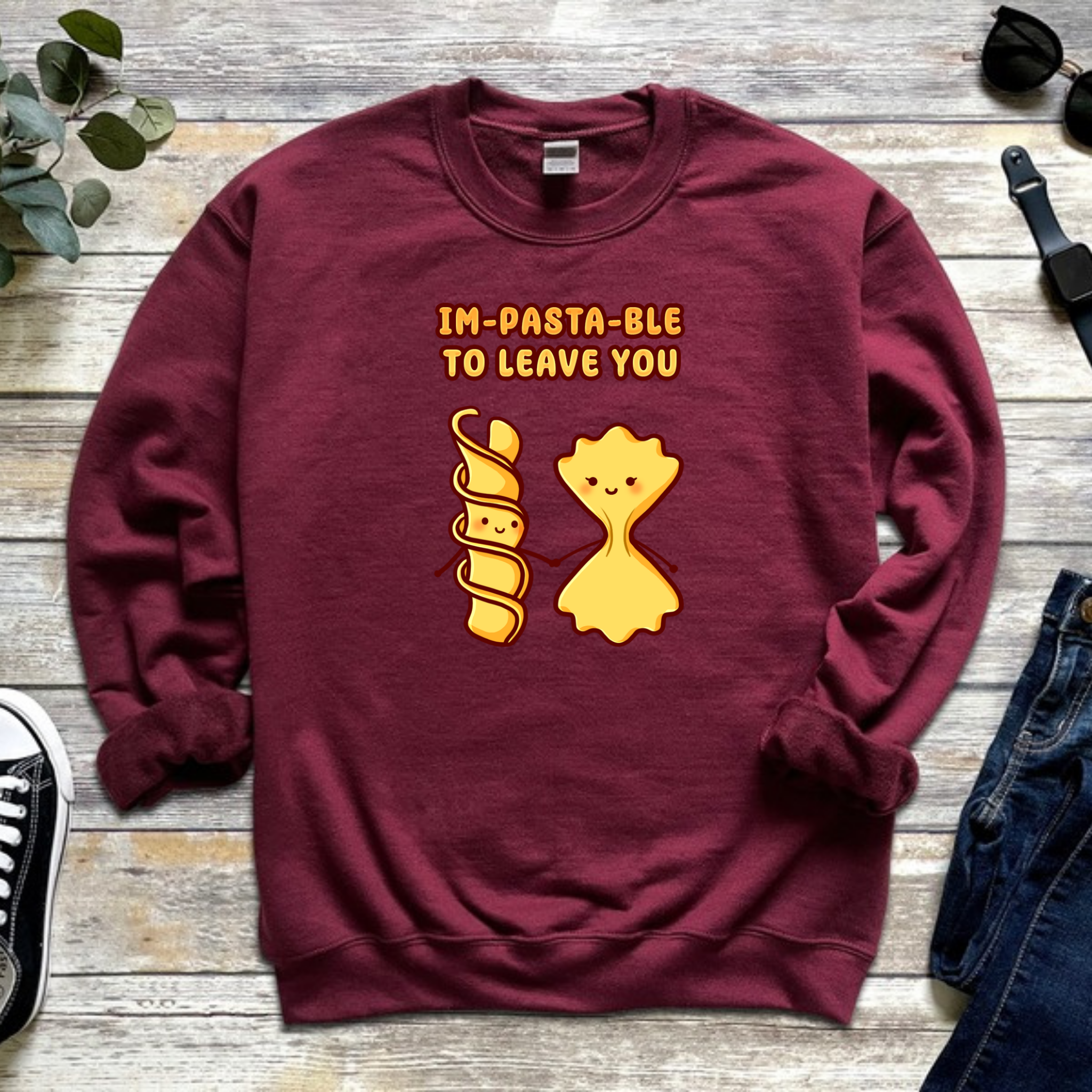 Im-Pasta-Ble to to Leave You Pasta Couple Sweatshirt
