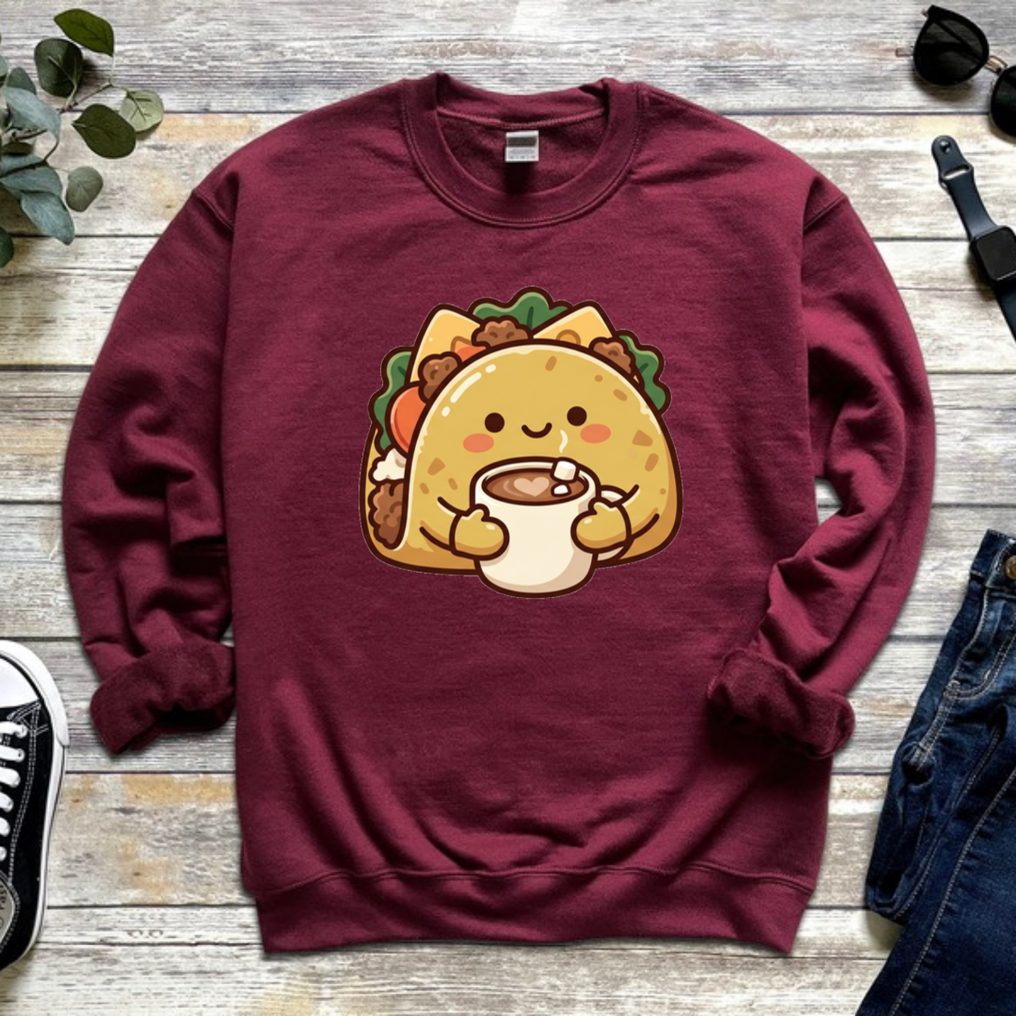 Cozy Taco Mascot Sweatshirt