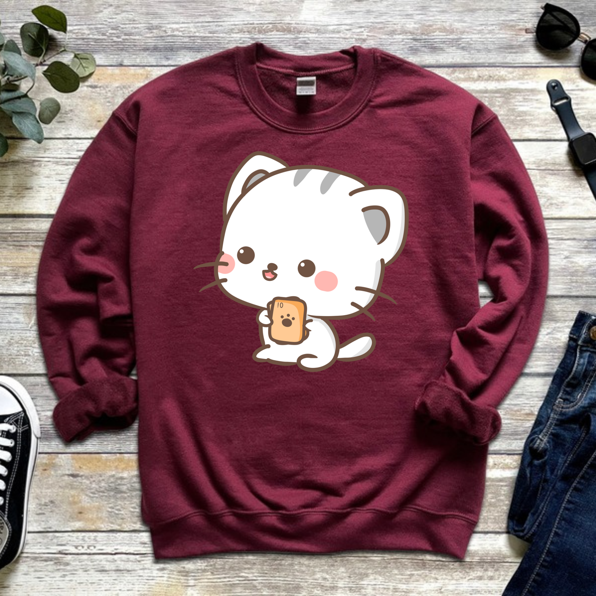 Cat Playing Cards Sweatshirt